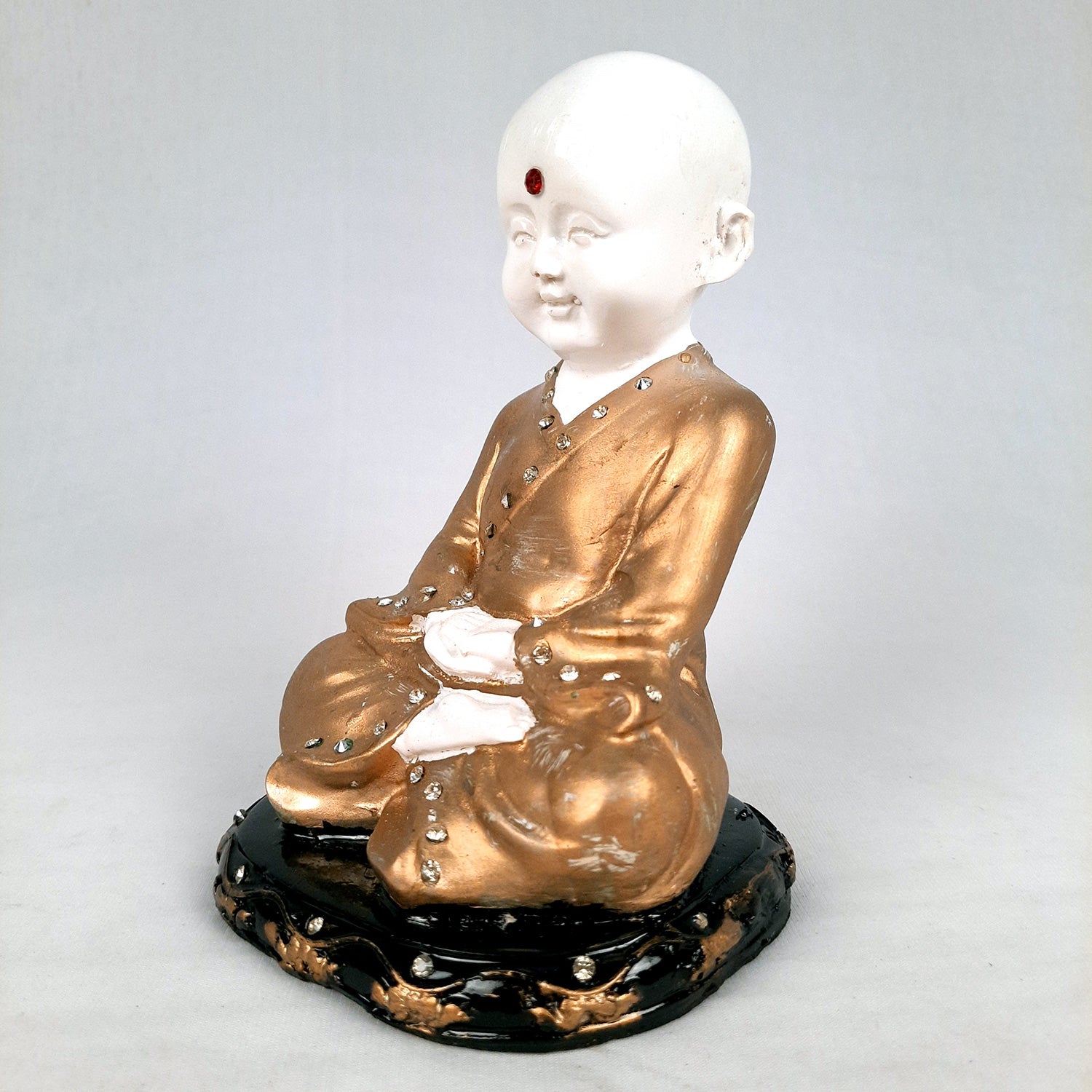 Baby Monk Showpiece - for Home & Garden Decor - 8 Inch-Apkamart #Style_Design 1