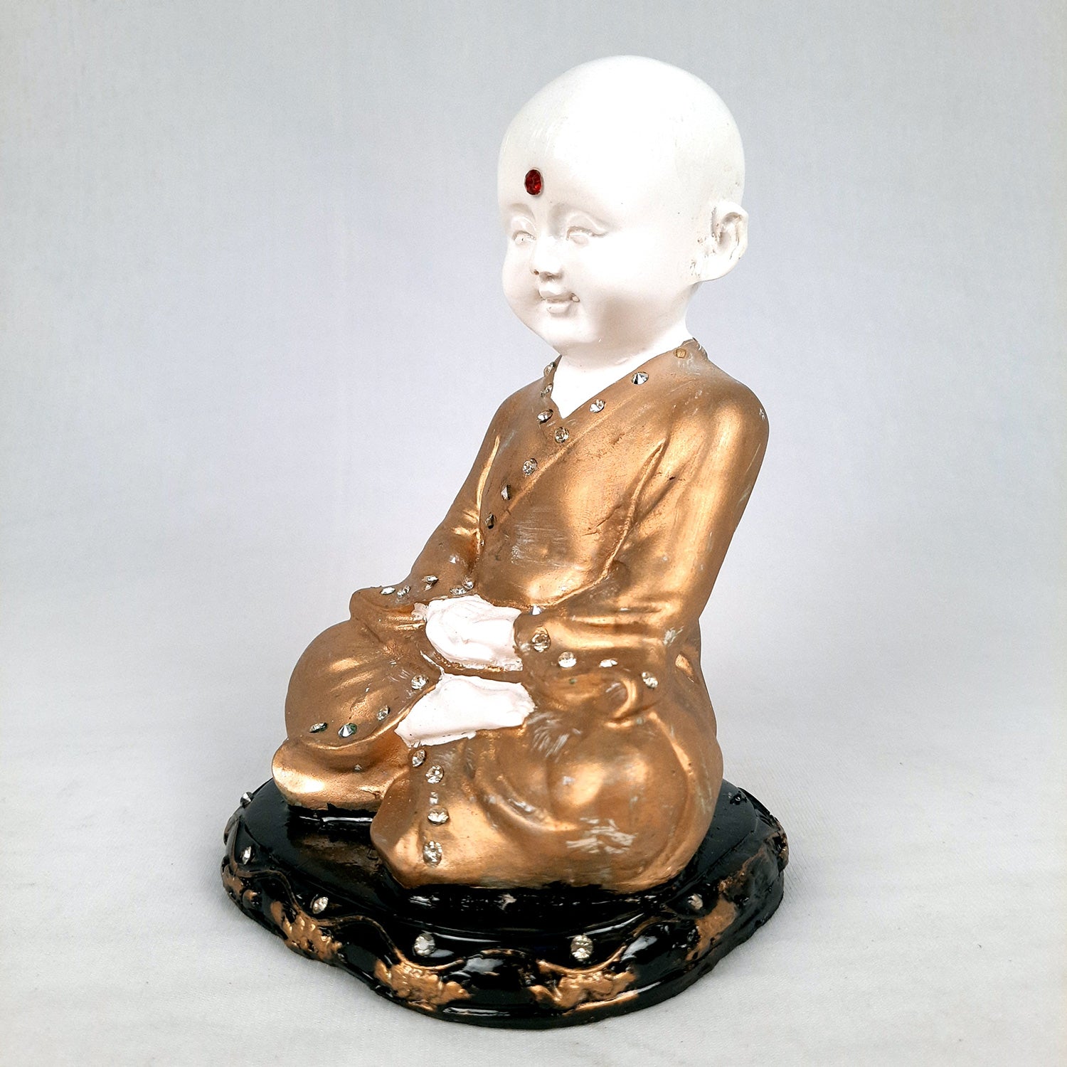 Baby Monk Showpiece - for Home & Garden Decor - 8 Inch-Apkamart #Style_Design 1