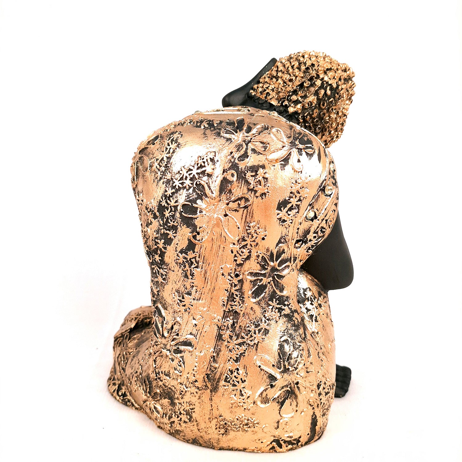 Buddha Statue with Rustic Look | Lord Gautam Buddha Showpiece in Relaxing Pose - For Living room, Home, Table, Office Decor & Gift- 9 Inch - apkamart