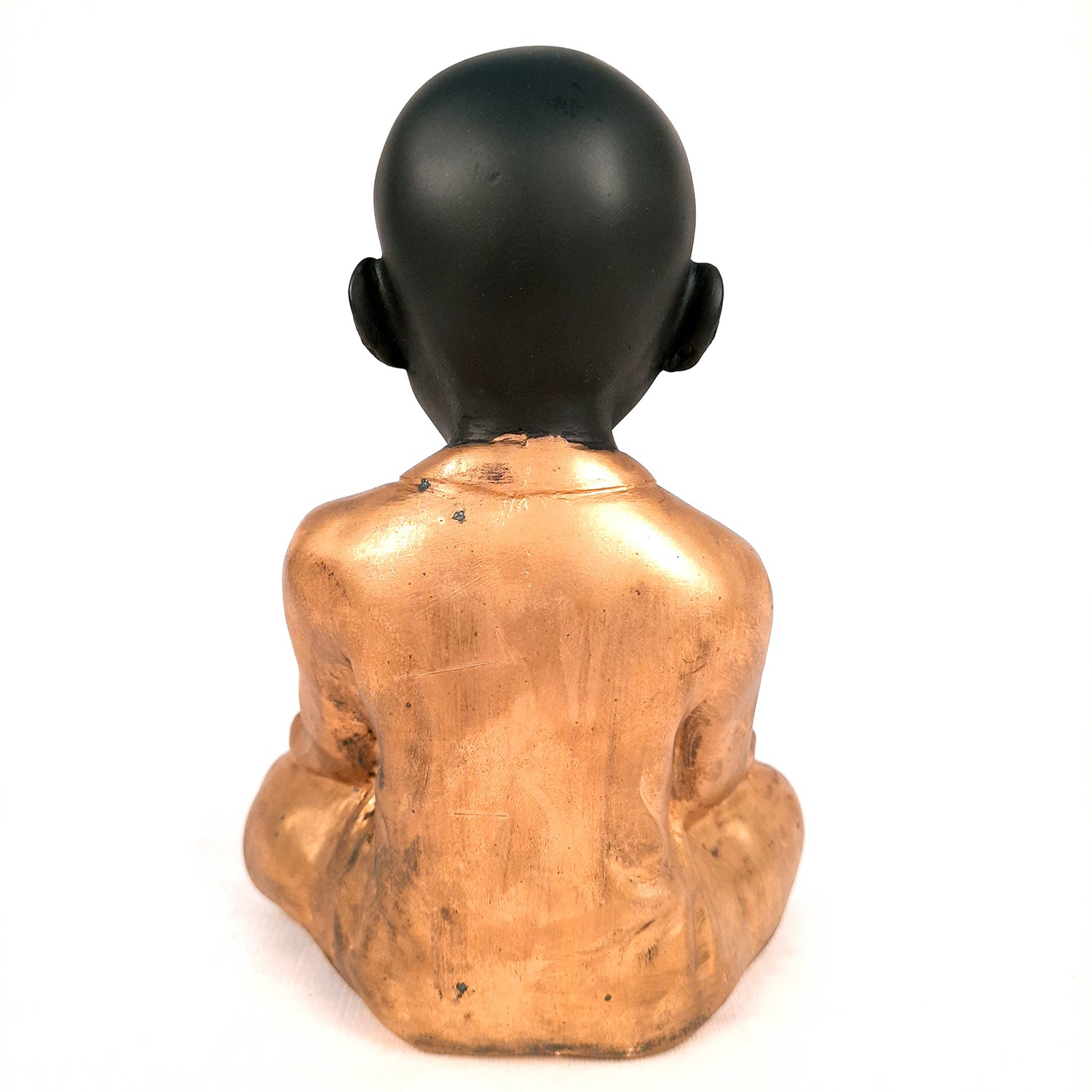 Baby Monk Showpiece with Rustic Look | Feng Shui Decor - For Good Luck, Home, Table, Office Decor & Gift - 7 Inch - apkamart