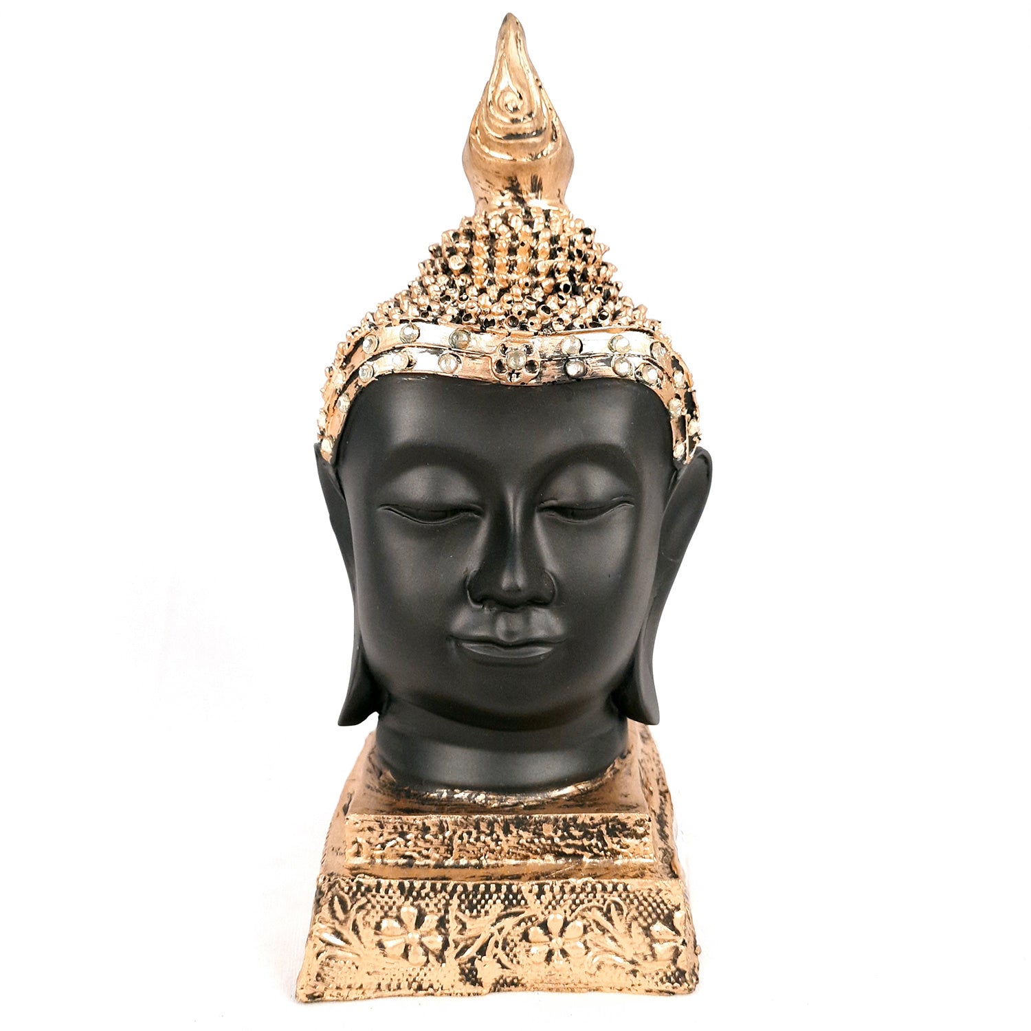 Buddha Statue | Lord Gautam Buddha Head Idol Showpiece - For Living room, Home, Table, Shelf, Office & Garden Decor & Gift - 11 Inch