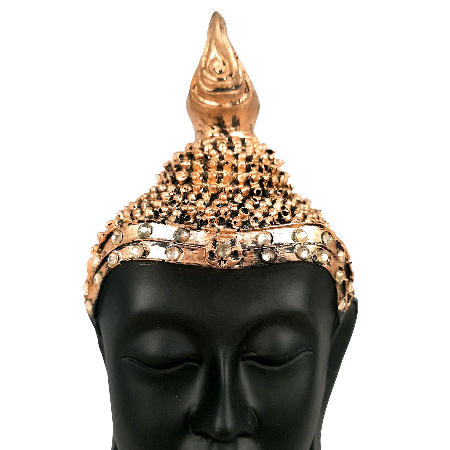 Buddha Statue | Lord Gautam Buddha Head Idol Showpiece - For Living room, Home, Table, Shelf, Office & Garden Decor & Gift - 11 Inch
