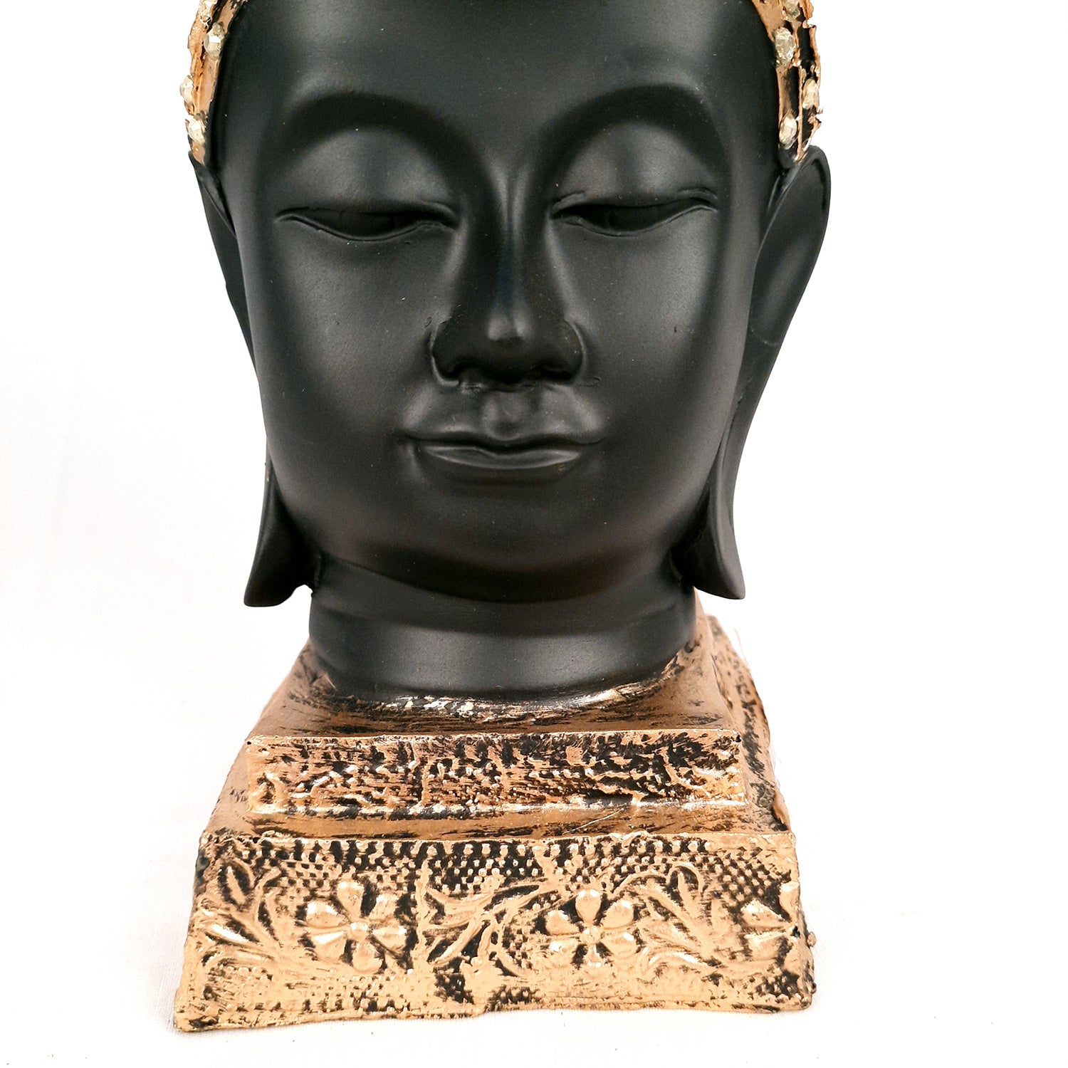 Buddha Statue | Lord Gautam Buddha Head Idol Showpiece - For Living room, Home, Table, Shelf, Office & Garden Decor & Gift - 11 Inch