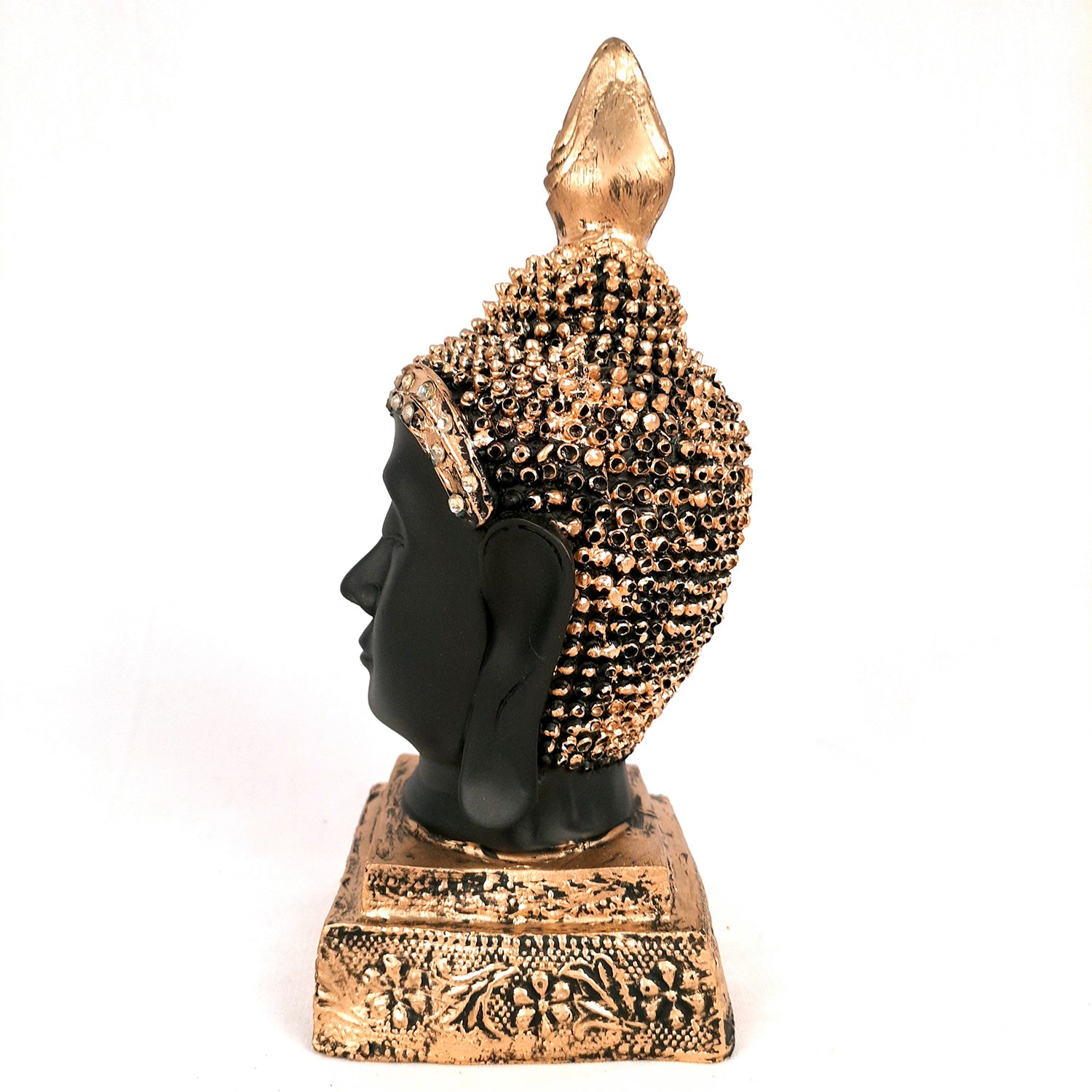 Buddha Statue | Lord Gautam Buddha Head Idol Showpiece - For Living room, Home, Table, Shelf, Office & Garden Decor & Gift - 11 Inch