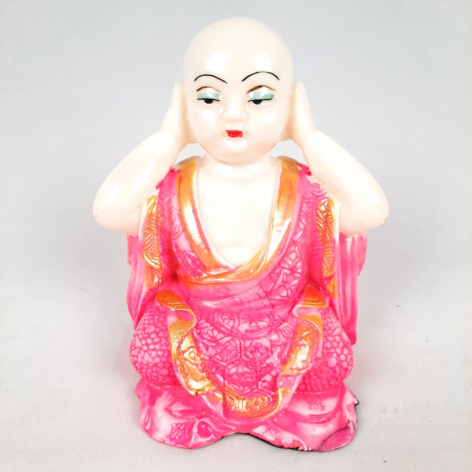 Baby Monk Showpiece - for Car Dashboard - 4 Inch (Set of 3)-apkamart