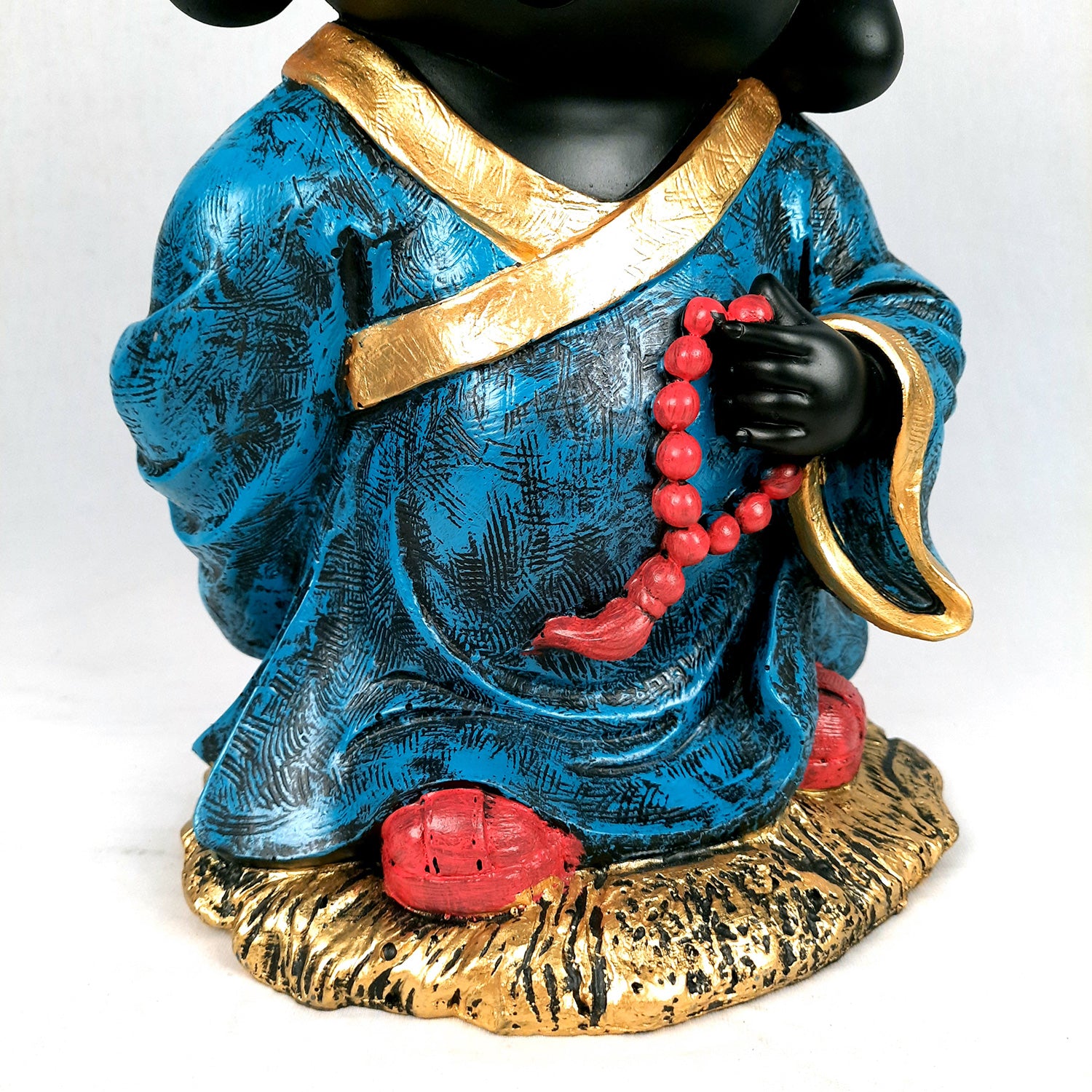 Baby Monk Showpiece with Rustic Look | Feng Shui Decor - For Good Luck, Home, Table, Office Decor & Gift - 10 Inch - apkamart