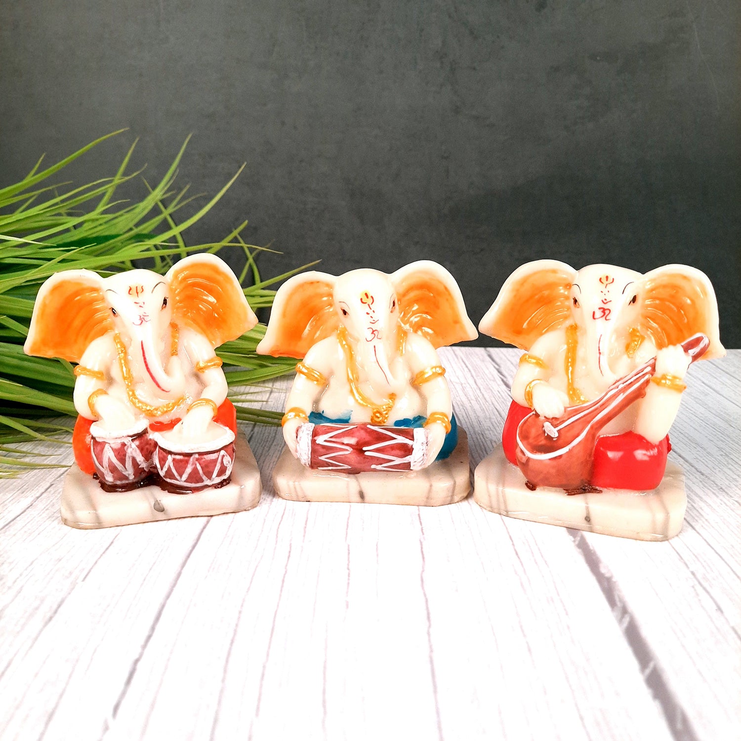 Ganesh Idol | Ganesh Idol for Car Dashboard - 4 Inch-Apkamart #Style_Pack of 3