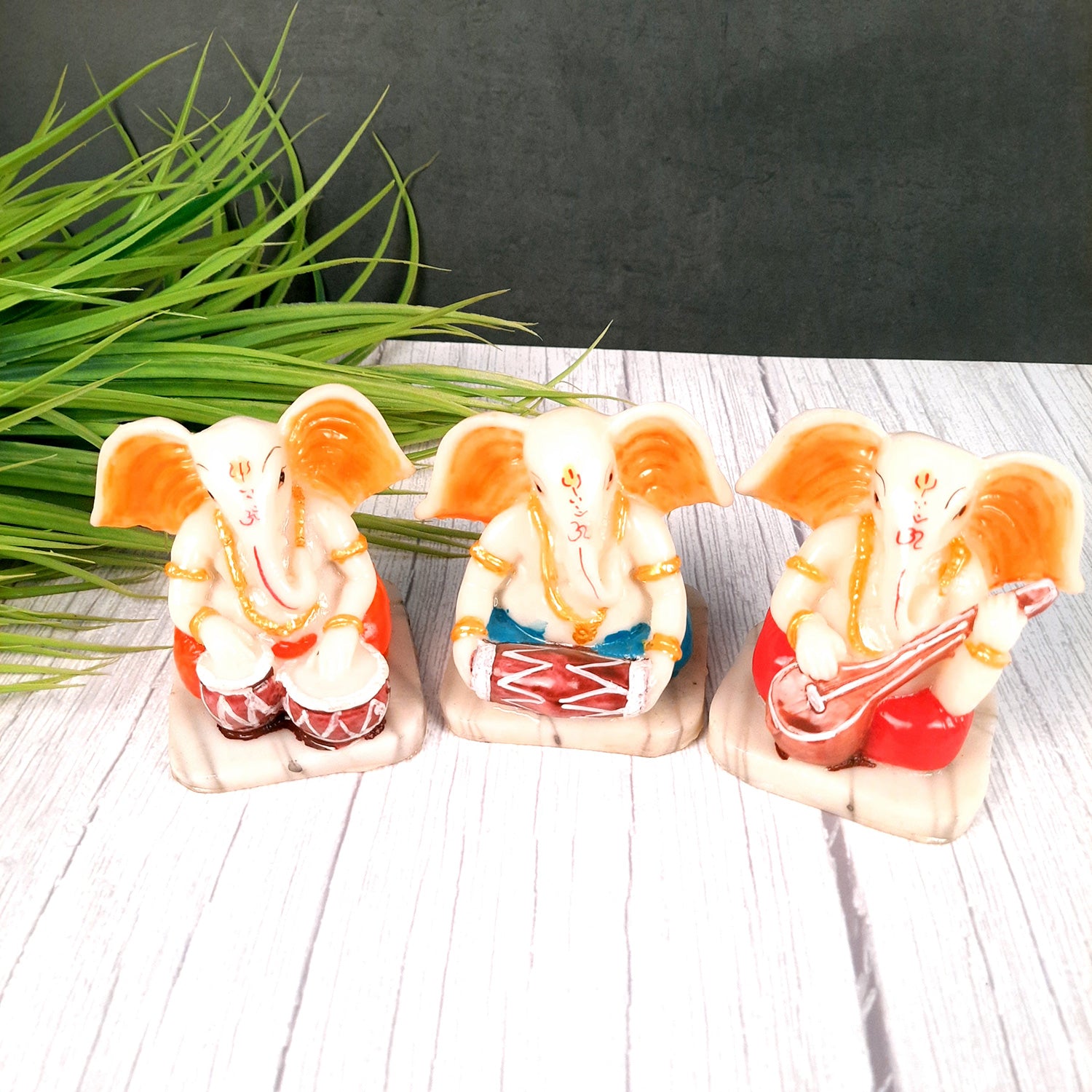 Ganesh Idol | Ganesh Idol for Car Dashboard - 4 Inch-Apkamart #Style_Pack of 3