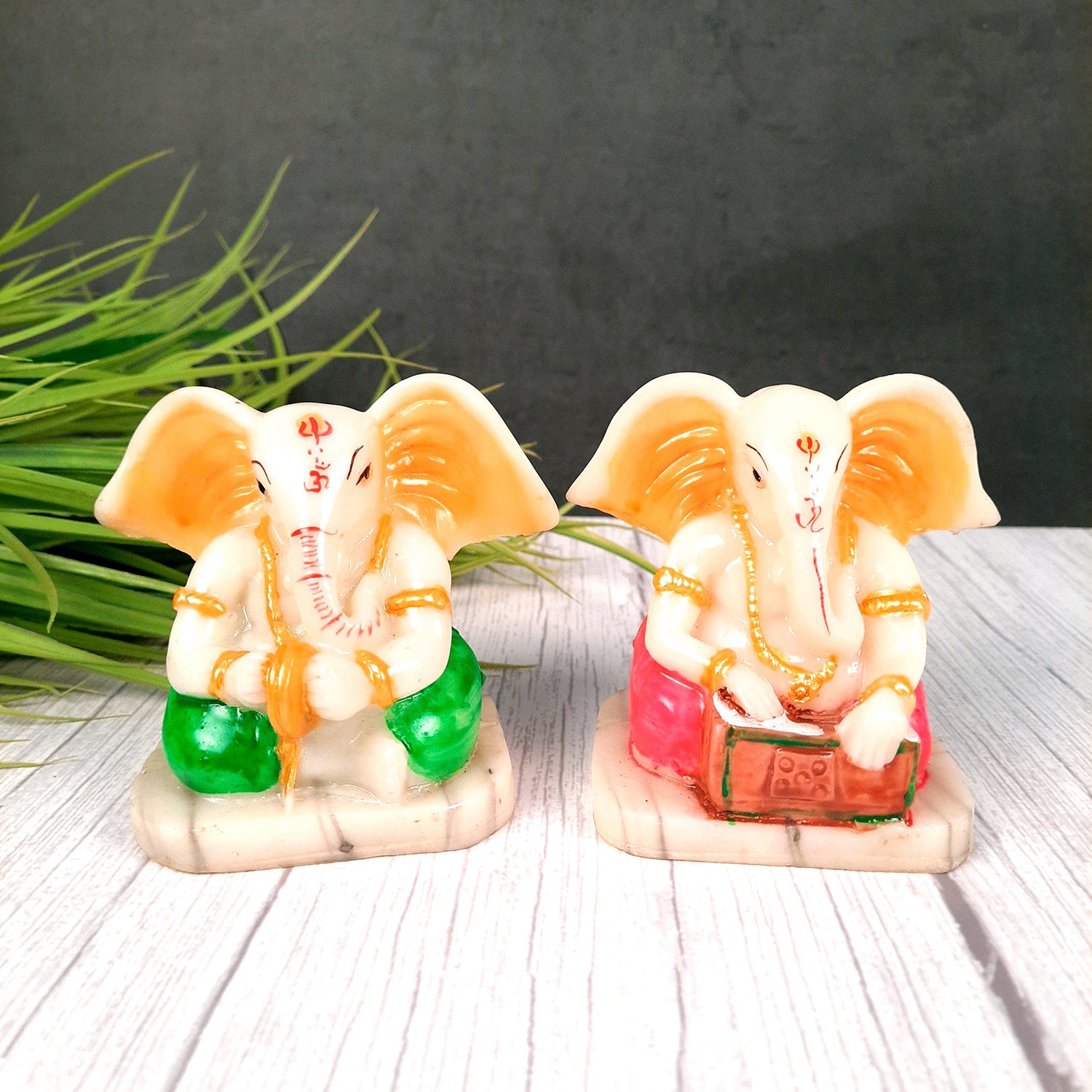 Ganesh Idol | Ganesh Idol for Car Dashboard - 4 Inch-Apkamart #Style_Pack of 2