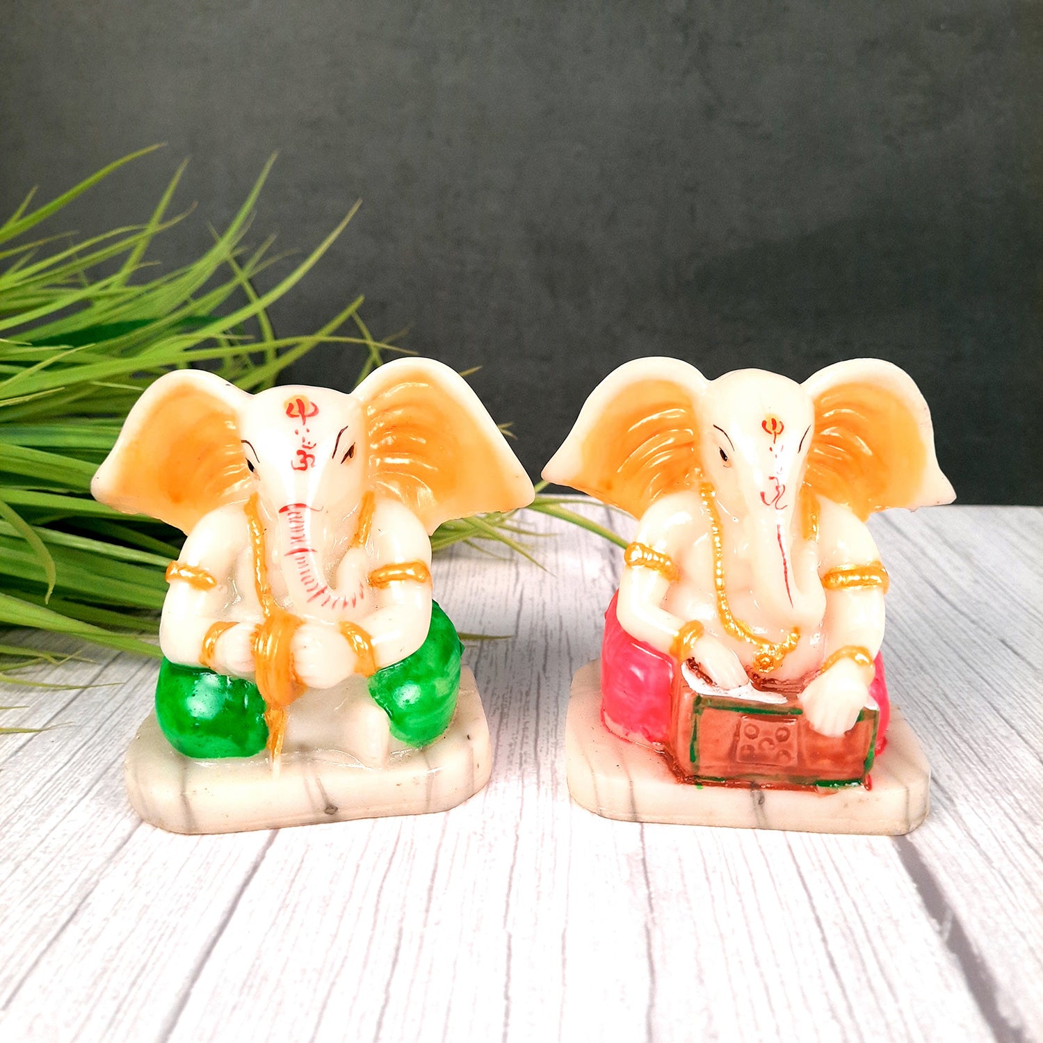 Ganesh Idol | Ganesh Idol for Car Dashboard - 4 Inch-Apkamart #Style_Pack of 2