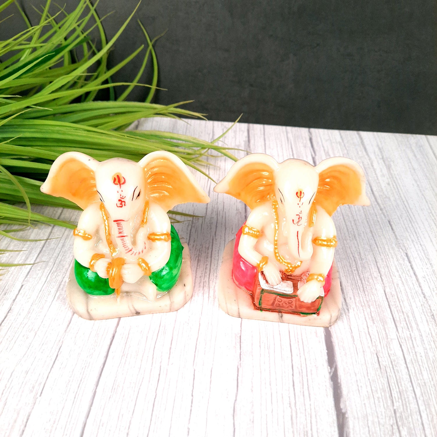 Ganesh Idol | Ganesh Idol for Car Dashboard - 4 Inch-Apkamart #Style_Pack of 2