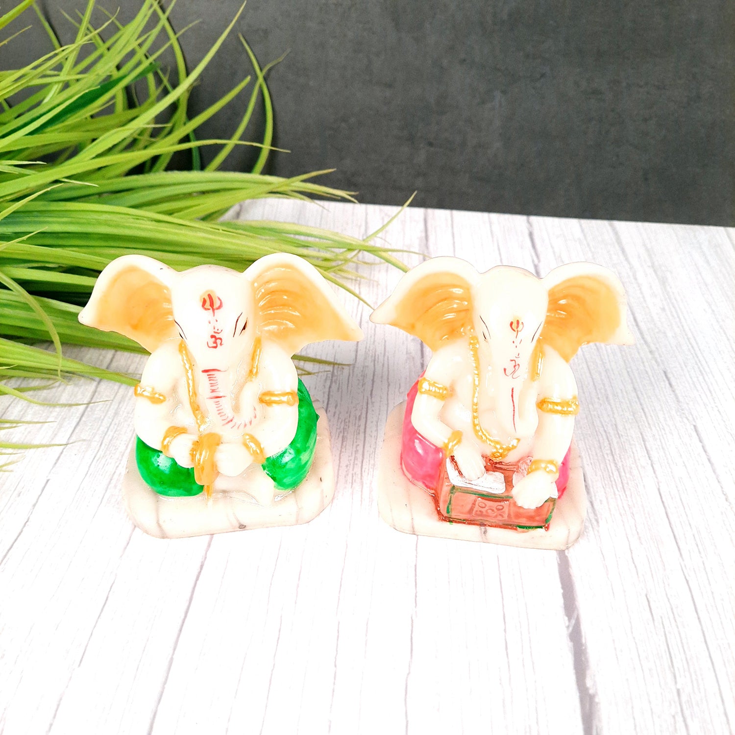 Ganesh Idol | Ganesh Idol for Car Dashboard - 4 Inch-Apkamart #Style_Pack of 2