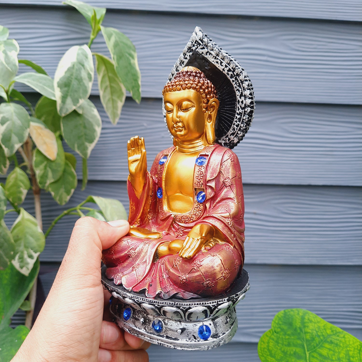 Buddha Statue | Lord Buddha Showpiece -for Home & Table Decor, Office & Gifts - 8 Inch - apkamart