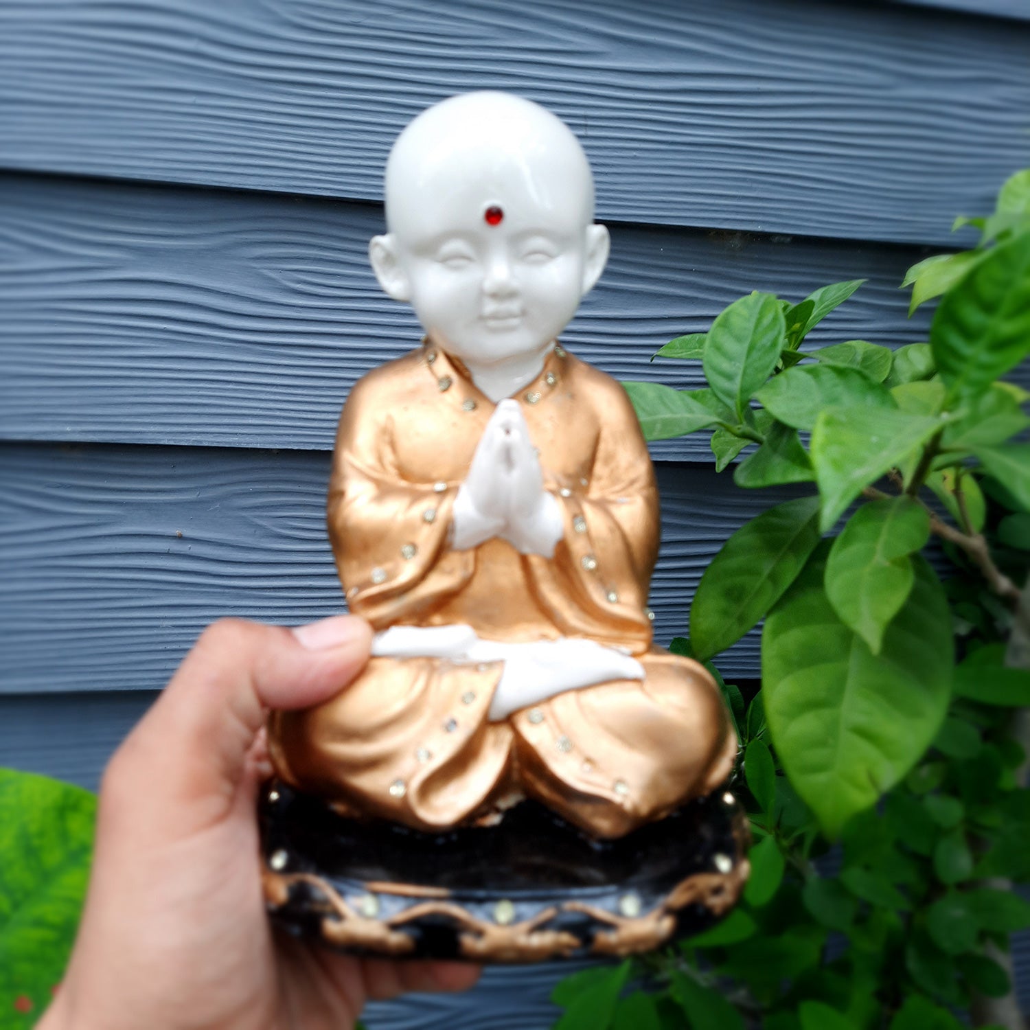Baby Monk Showpiece - for Home & Garden Decor - 8 Inch-Apkamart #Style_Design 2
