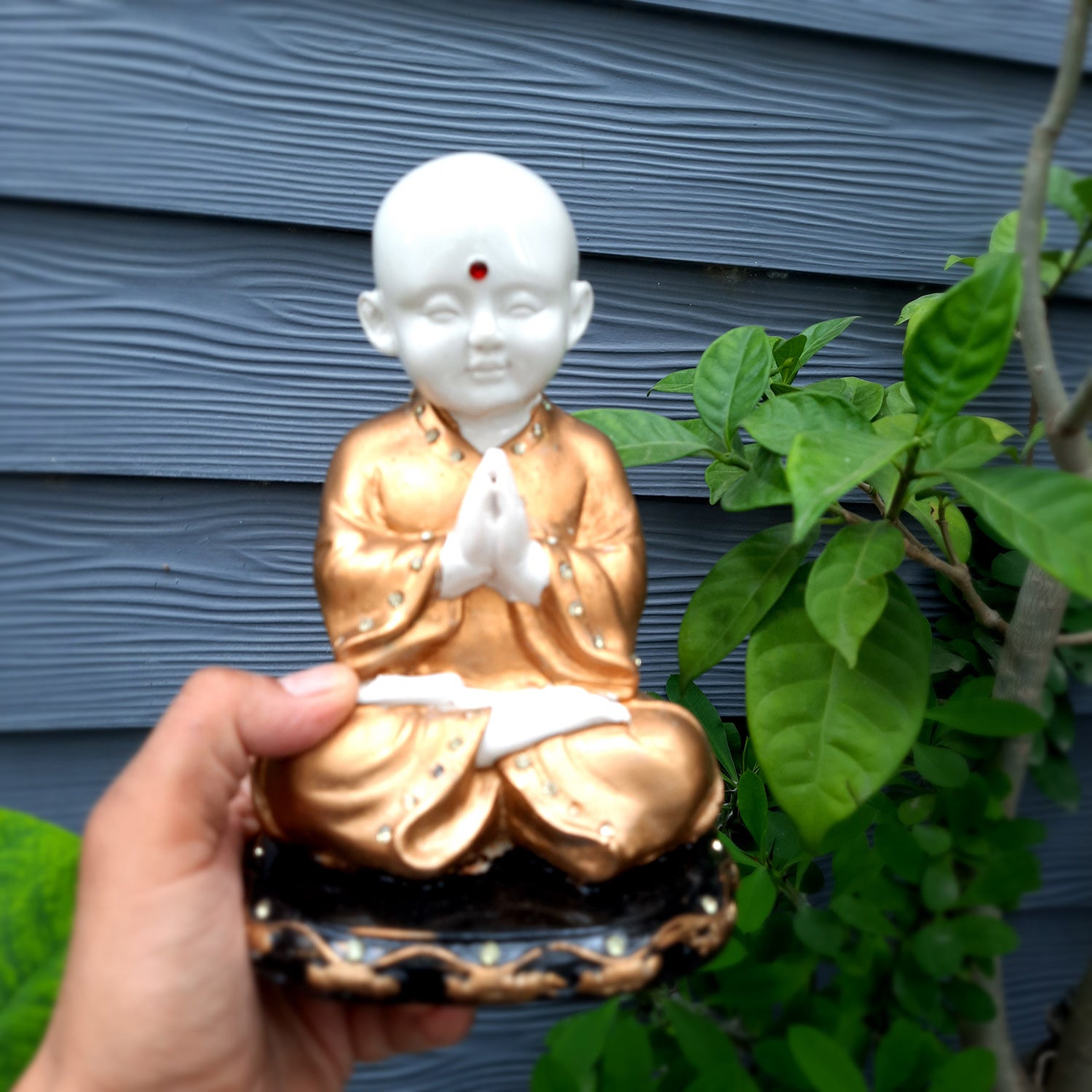 Baby Monk Showpiece - for Home & Garden Decor - 8 Inch-Apkamart #Style_Design 2