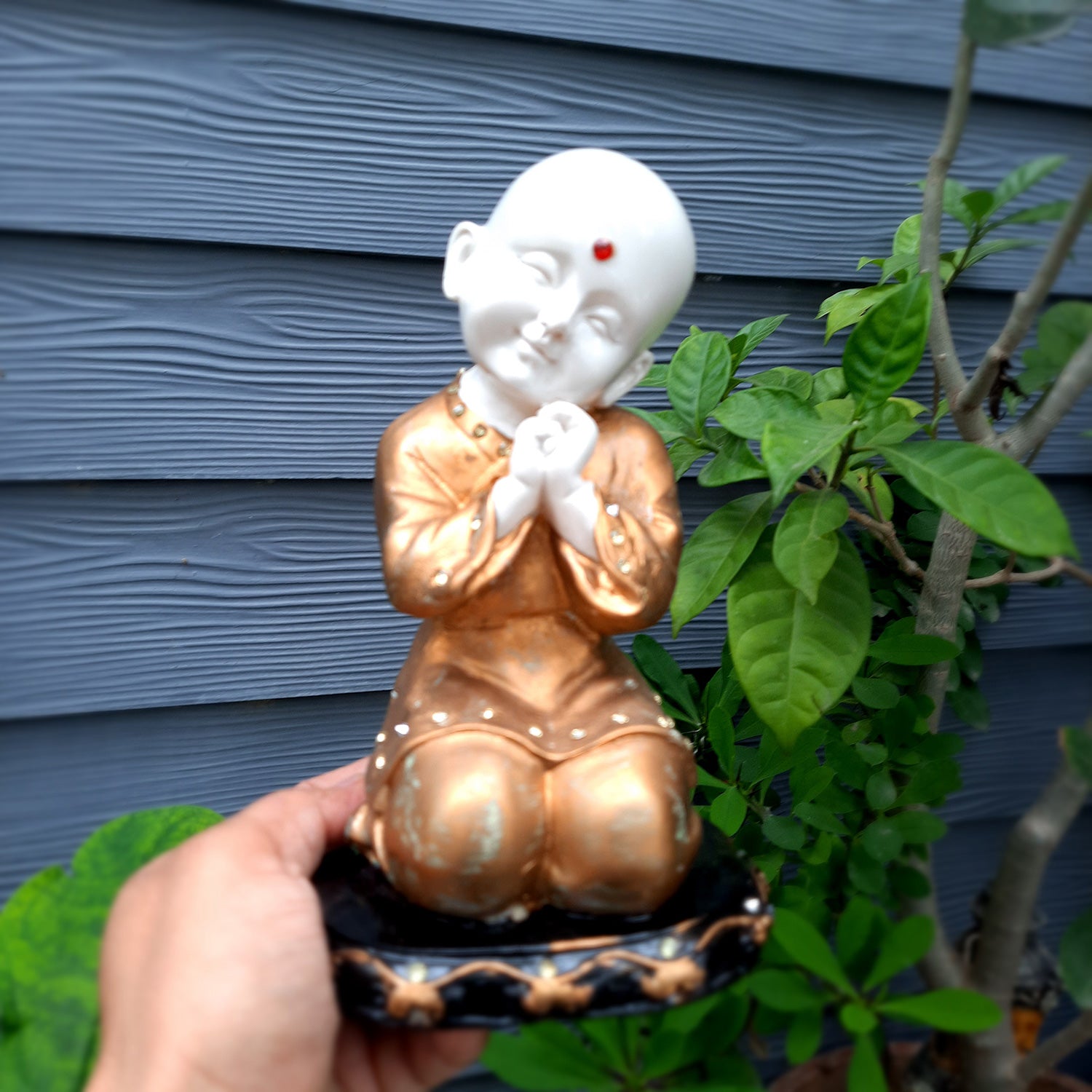 Baby Monk Showpiece - for Home & Garden Decor - 8 Inch-Apkamart #Style_Design 3