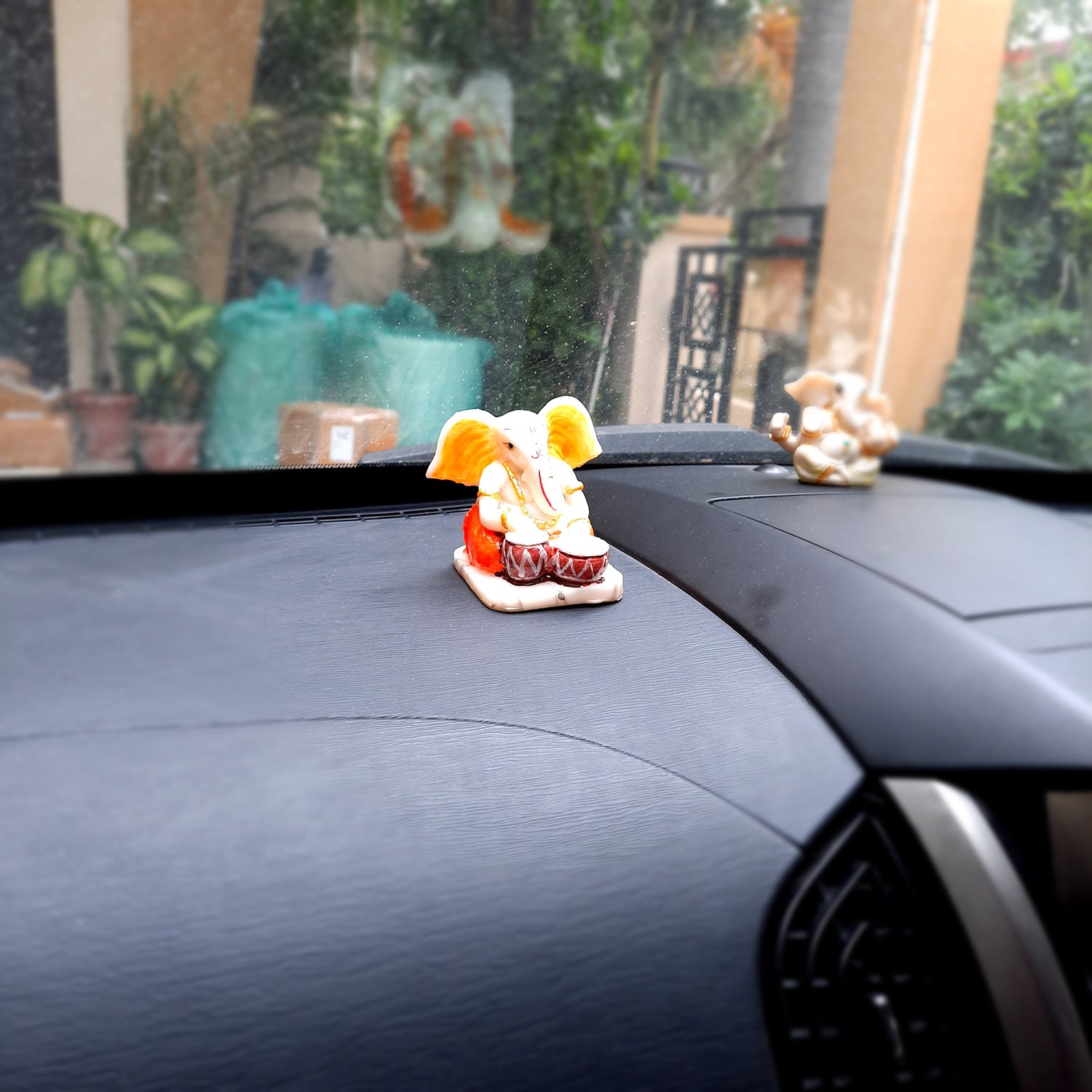 Ganesh Idol | Ganesha Statue - for Pooja, Home & Table Decor | Ganpati Murti for Office Desk, Car Dashboard - 4 Inch (Set of 5) - apkamart