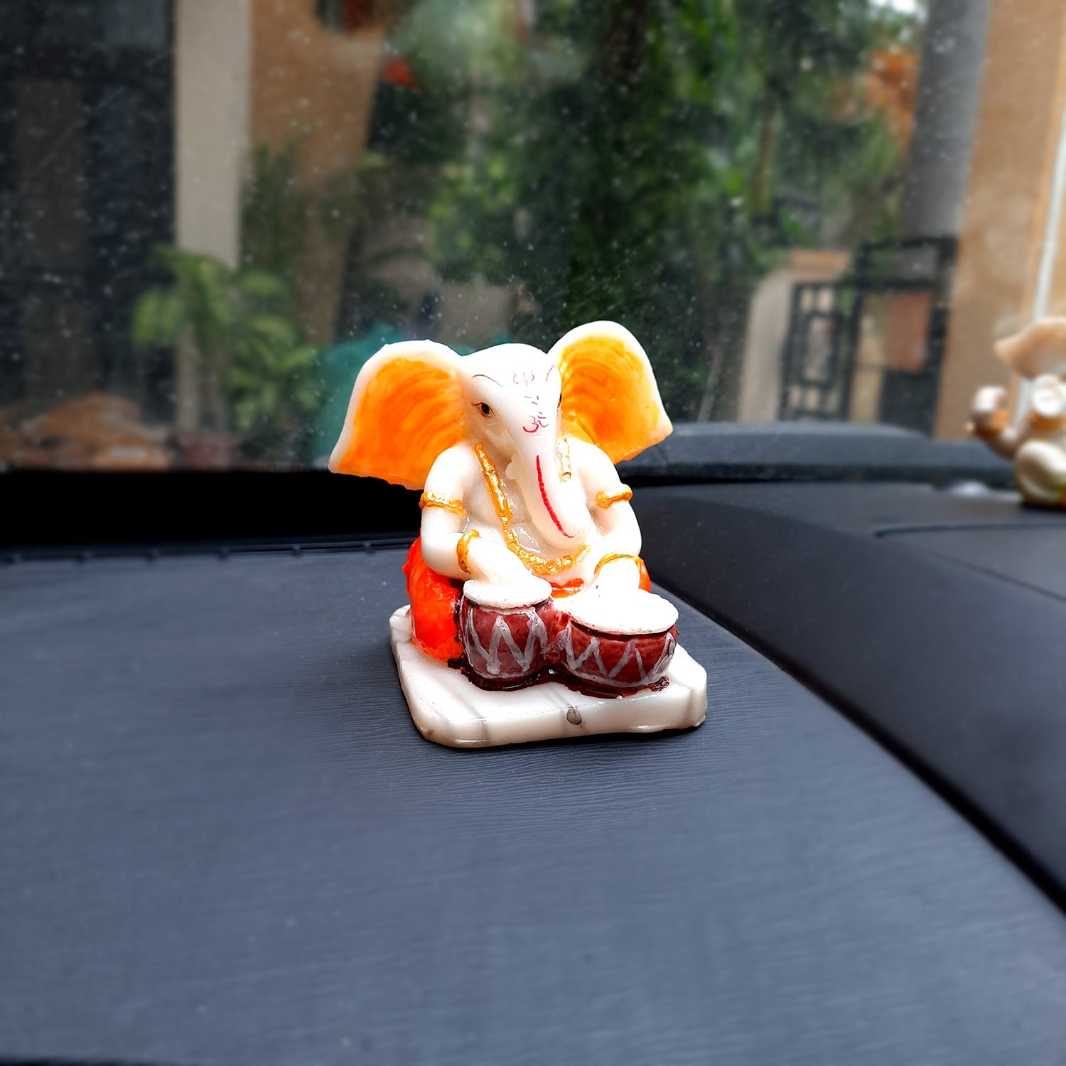Ganesh Idol | Ganesha Statue - for Pooja, Home & Table Decor | Ganpati Murti for Office Desk, Car Dashboard - 4 Inch (Set of 5) - apkamart
