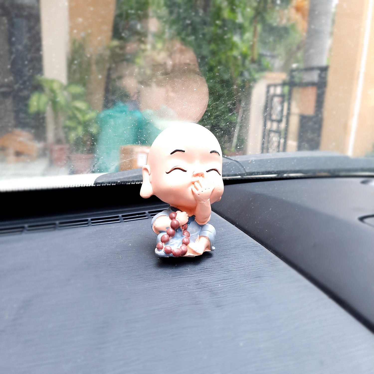 Baby Monk Showpiece Set | Feng Shui Decor - For Car Dashboard, Good Luck, Home, Table, Office Decor & Gift -3 Inch (Set of 3) - apkamart