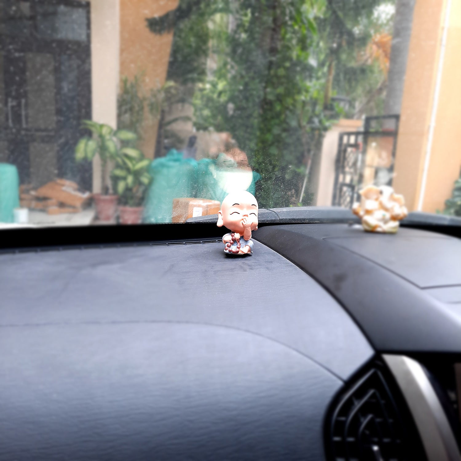 Baby Monk Showpiece Set | Feng Shui Decor - For Car Dashboard, Good Luck, Home, Table, Office Decor & Gift -3 Inch (Set of 3) - apkamart