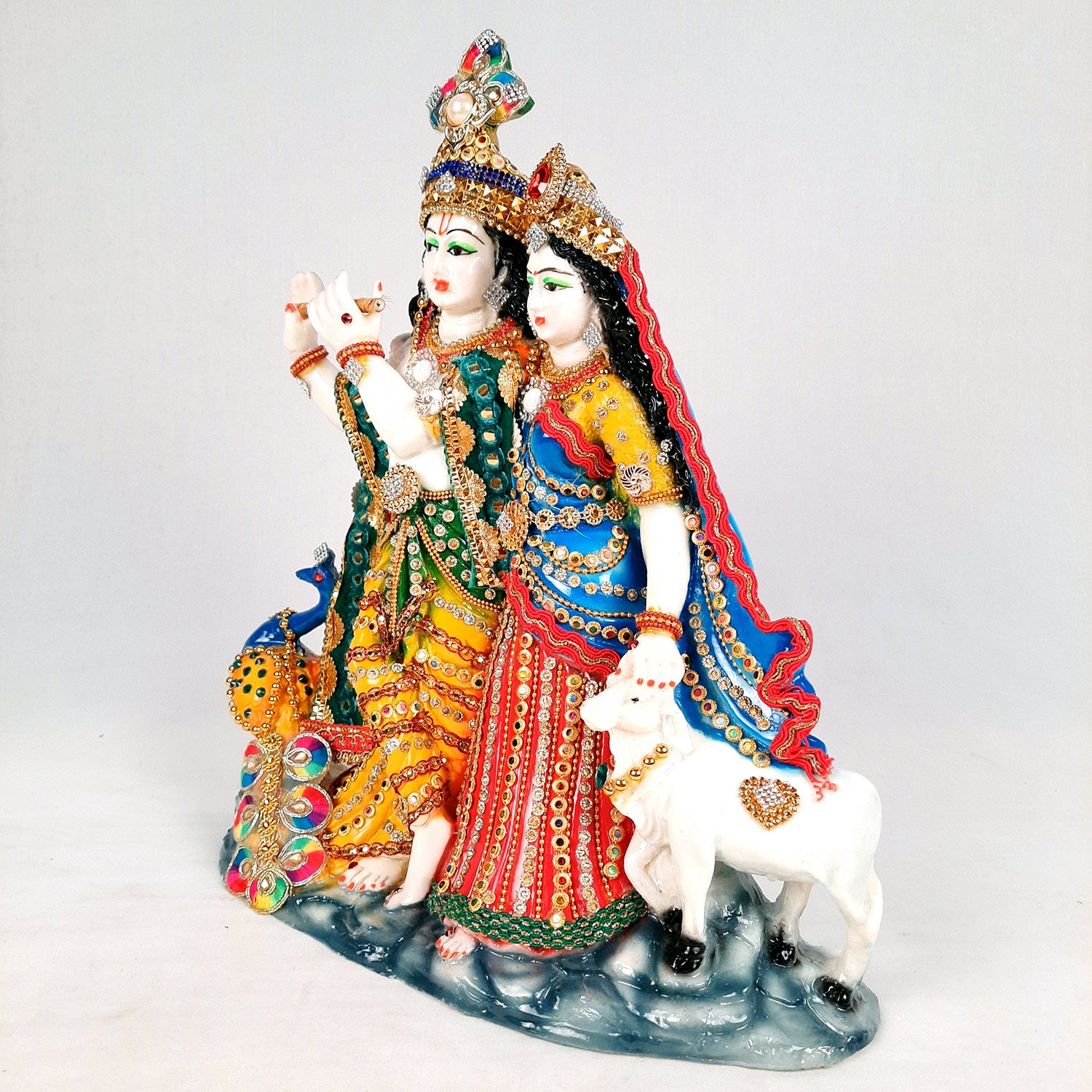 Radha Krishna Statue - For Wedding gifts & Home Decor - 14 Inches- Apkamart