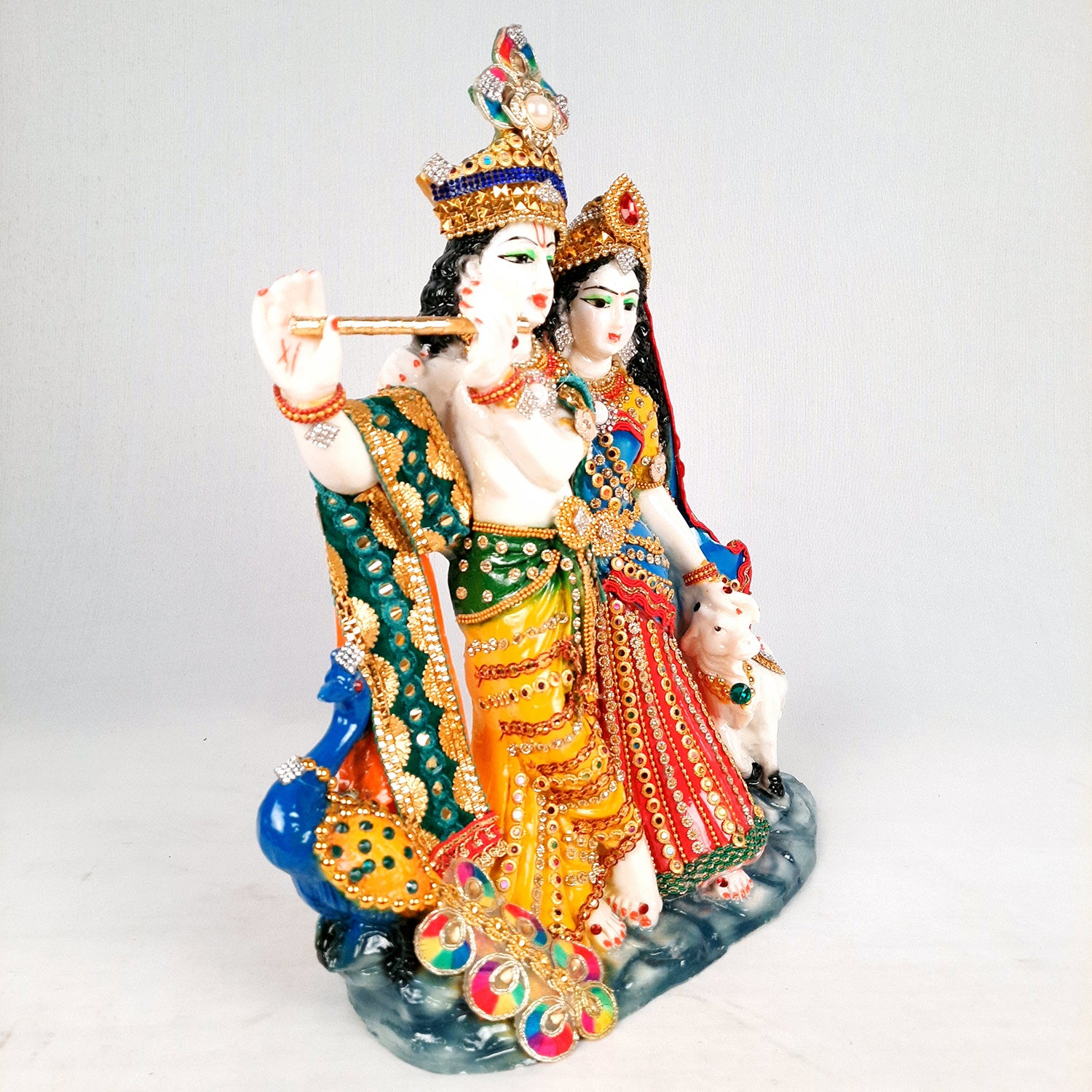 Radha Krishna Statue - For Wedding gifts & Home Decor - 14 Inches- Apkamart