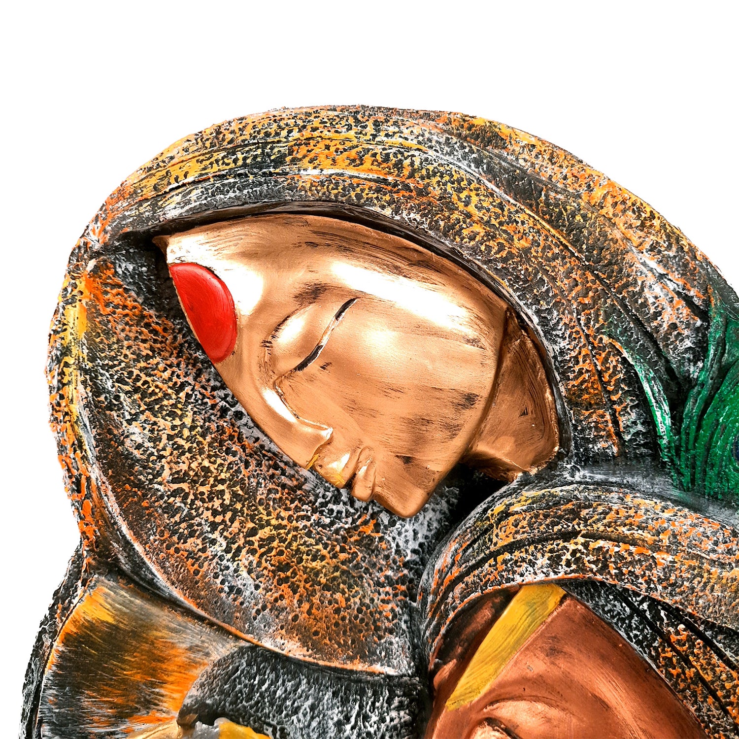 Radha Krishna Statue - For Living Room & Gifts - 15 Inch- Apkamart #Color_Copper