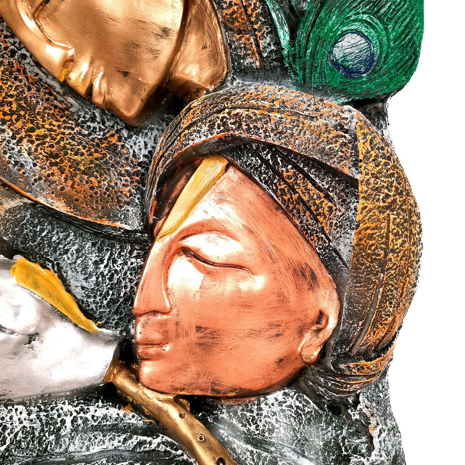 Radha Krishna Statue - For Living Room & Gifts - 15 Inch- Apkamart #Color_Copper