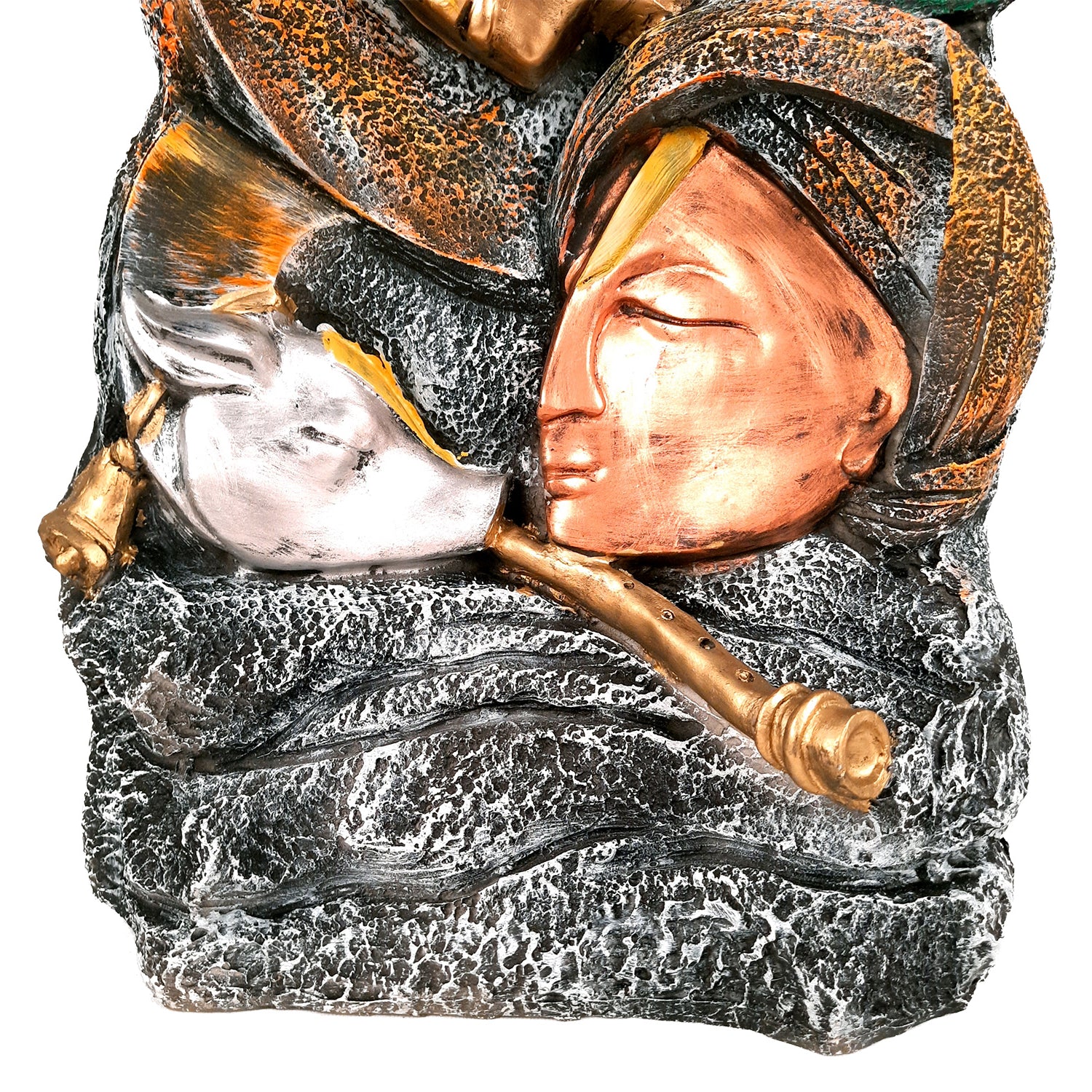Radha Krishna Statue - For Living Room & Gifts - 15 Inch- Apkamart #Color_Copper