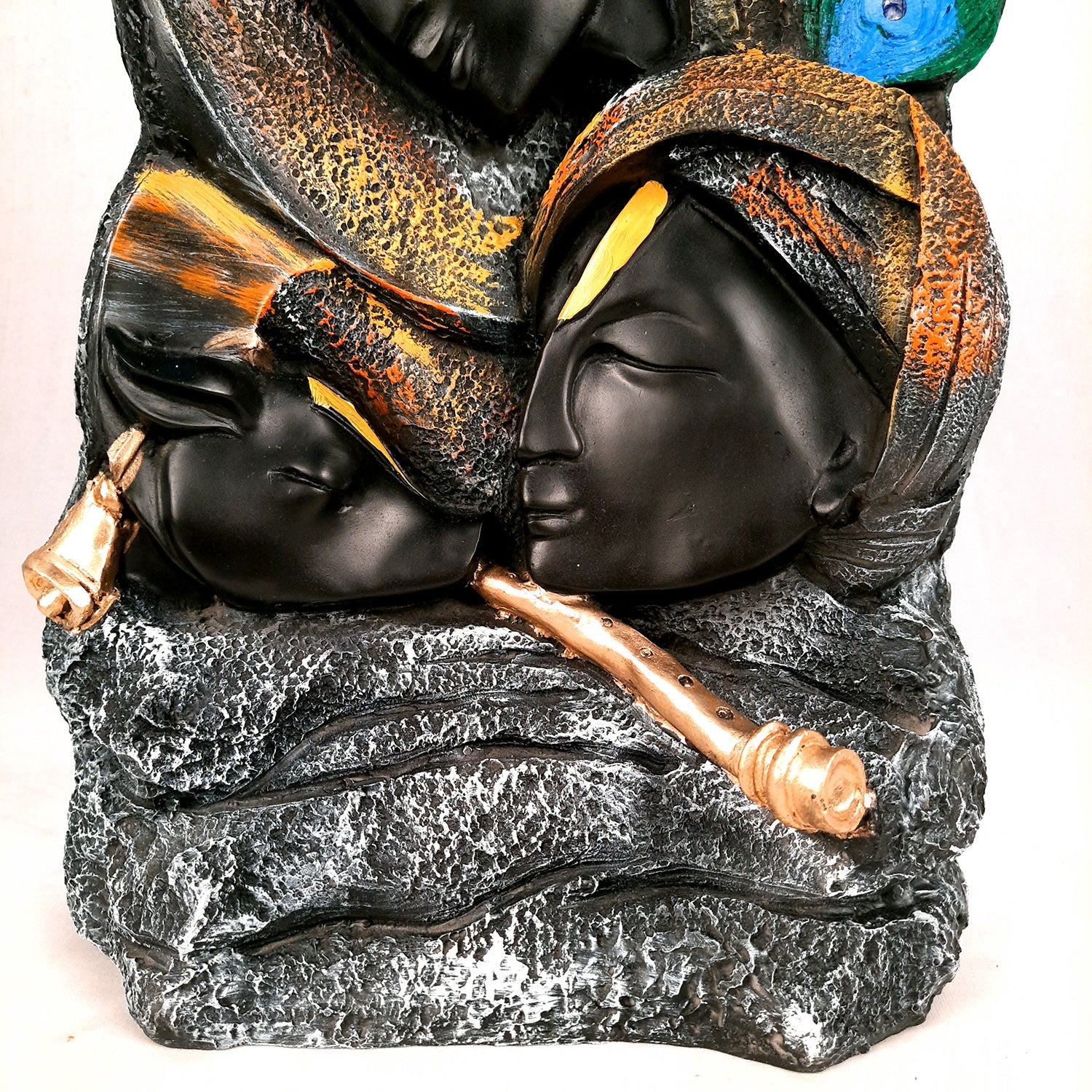 Radha Krishna Statue - For Living Room & Gifts - 15 Inch- Apkamart #Color_Black