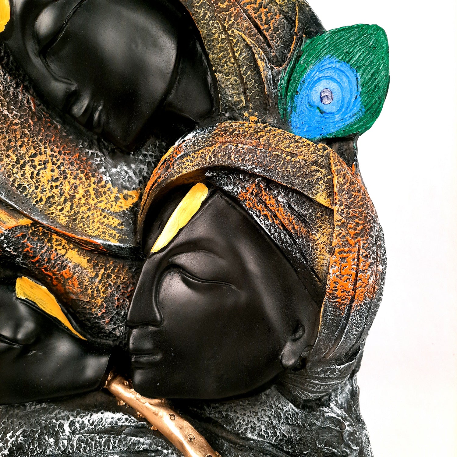 Radha Krishna Statue - For Living Room & Gifts - 15 Inch- Apkamart #Color_Black