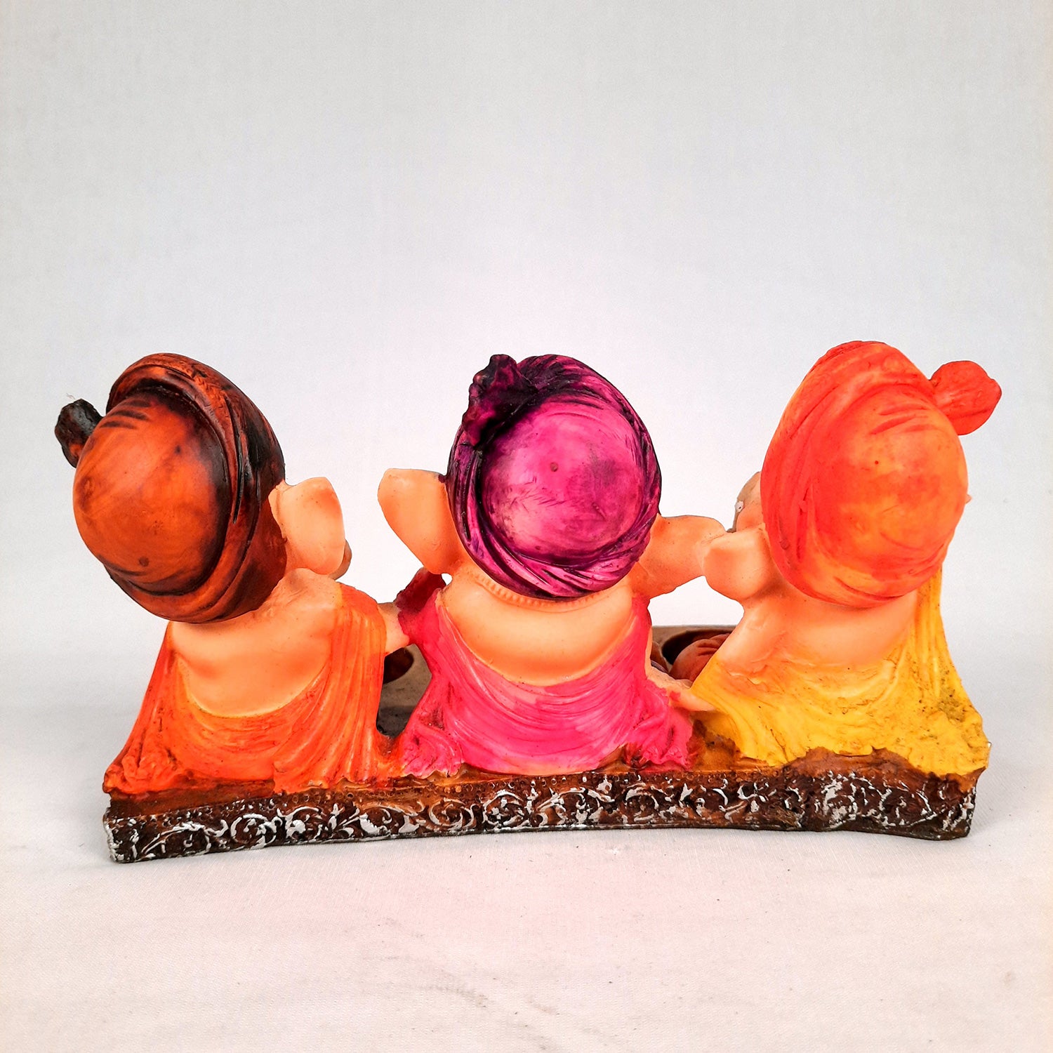 Ganpati Murti | Ganesha Candle Holder - For Home Decor & Gifts - 5 Inch- Apkamart #Color_Multicolour