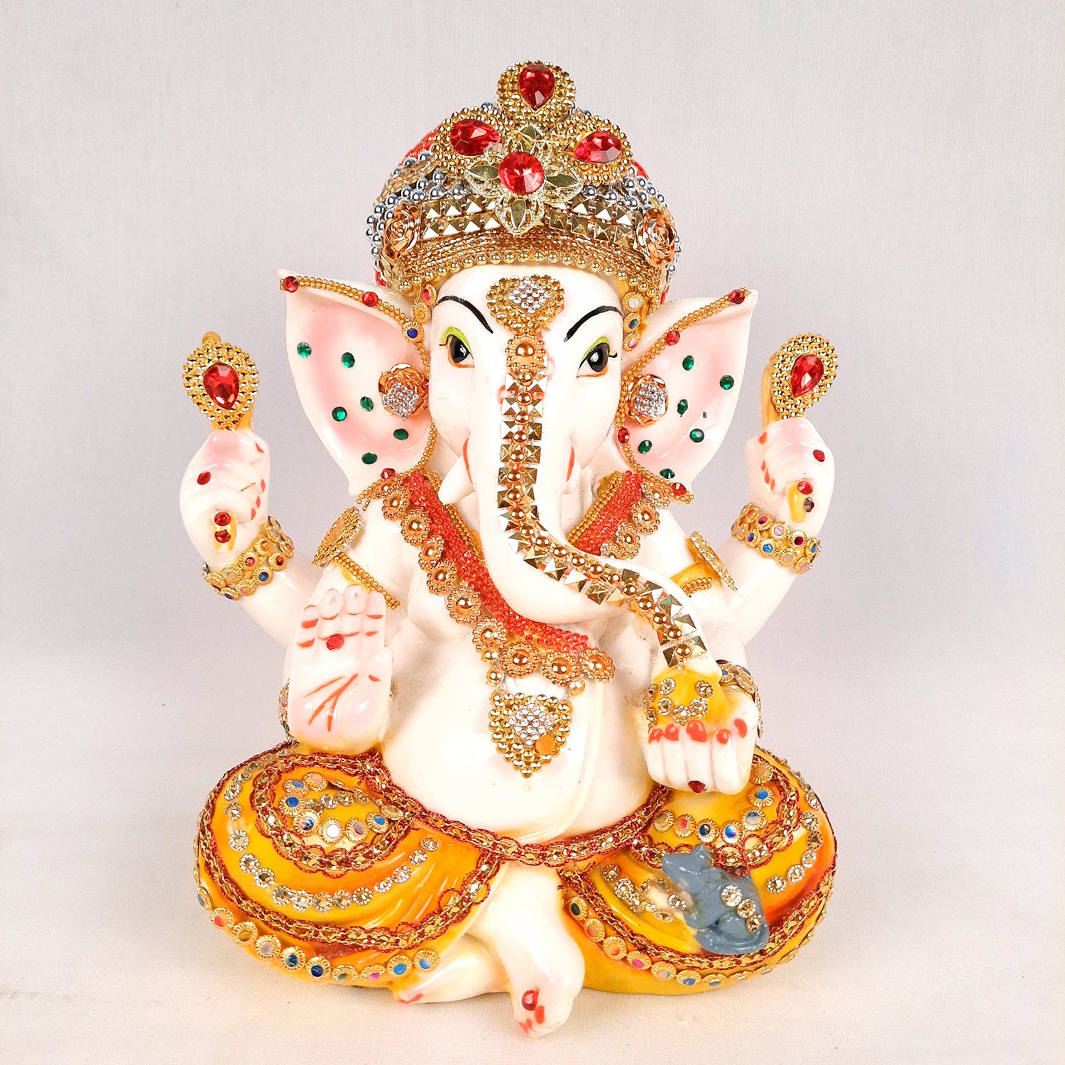 Ganpati Murti | Decorative Ganesh Murti for Home & Pooja - 9 Inch- apkamart