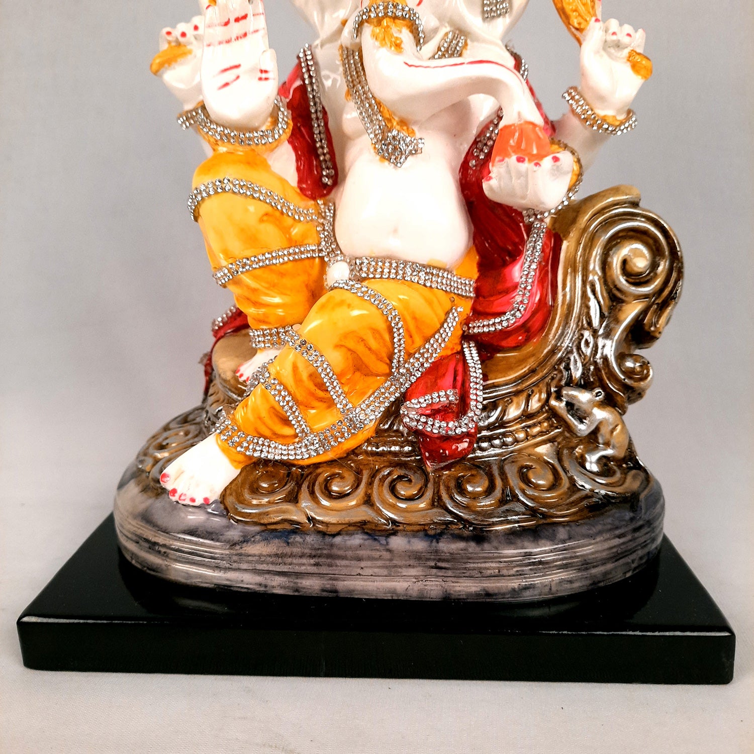 Sinhasan Ganpati Idol | Ganesh Murti for Ganesh Chaturthi - 11 Inch- apkamart