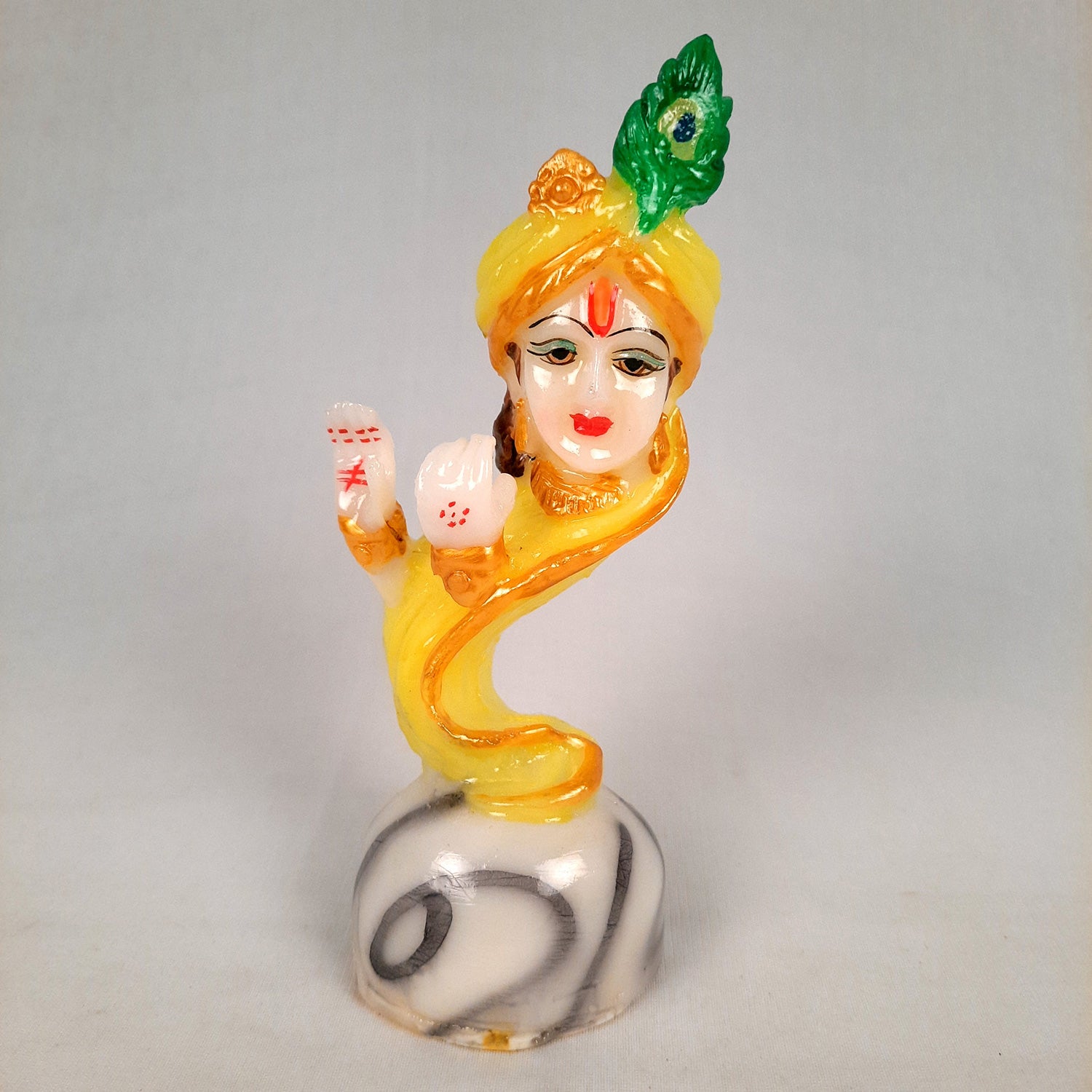 Lord Krishna Statue - for Home & for Car Dashboard - 6 Inch-Apkamart #Color_Green