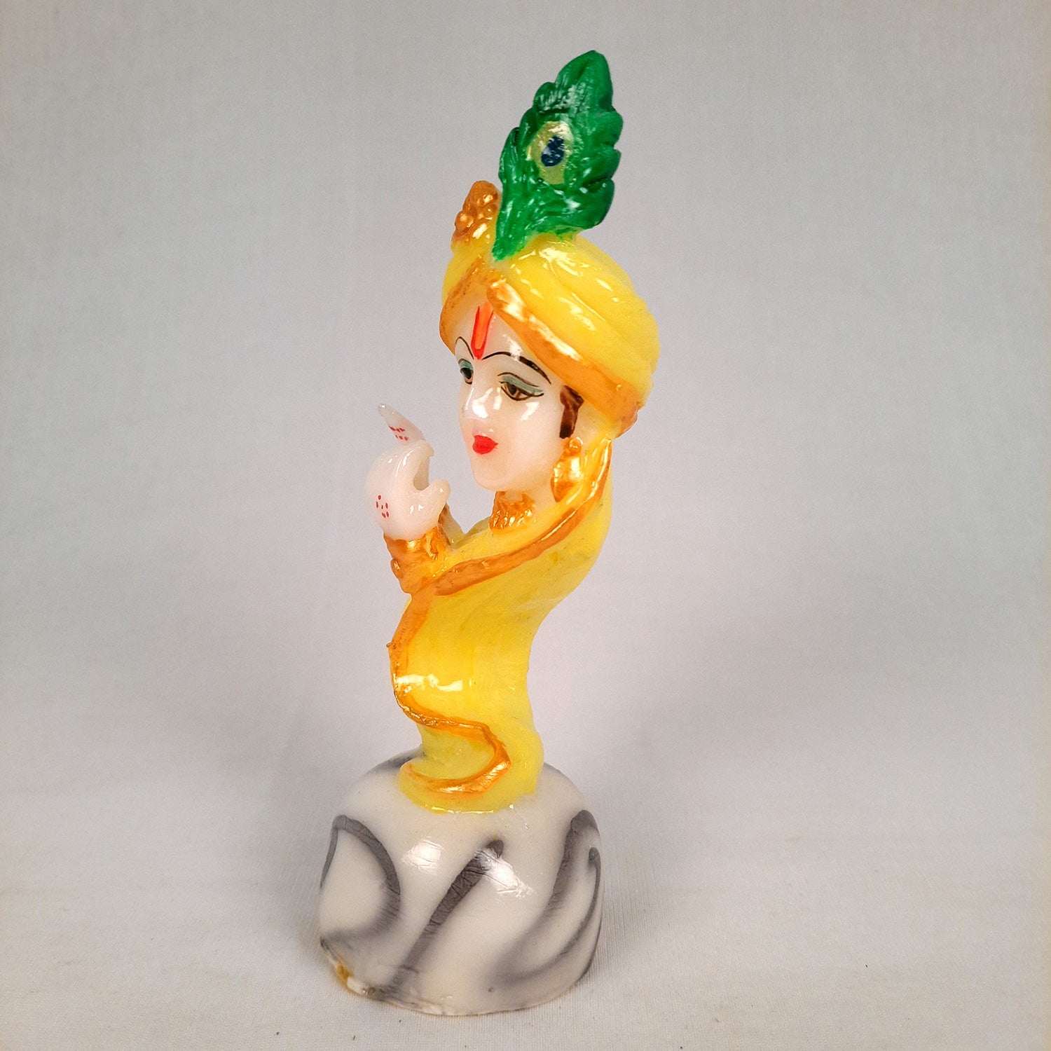 Lord Krishna Statue - for Home & for Car Dashboard - 6 Inch-Apkamart #Color_Green