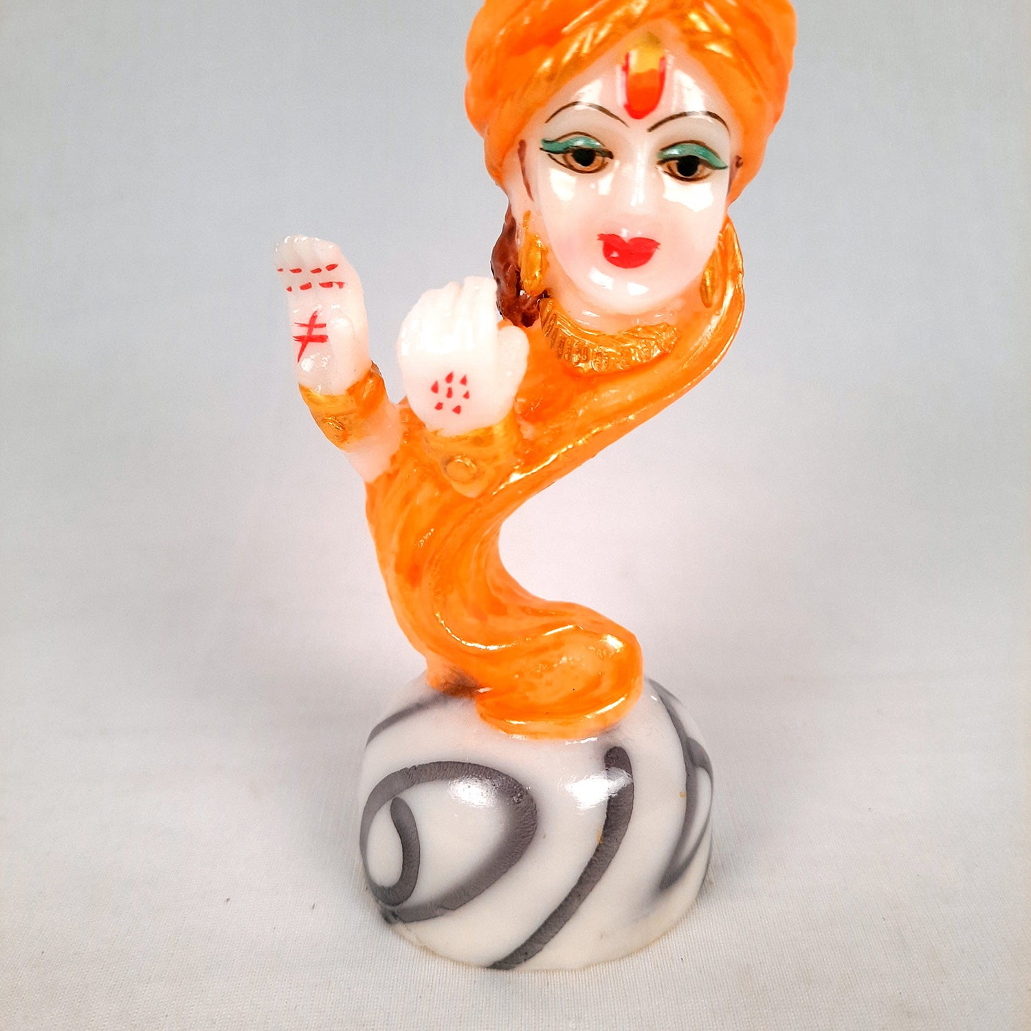 Lord Krishna Statue - for Home & for Car Dashboard - 6 Inch-Apkamart #Color_Orange