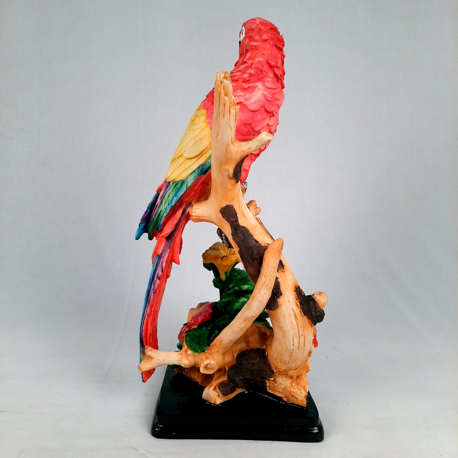 Parrot Showpiece | Animal Figurine - For Table Decor & Gifts - 16 Inch- Apkamart # Color_Red