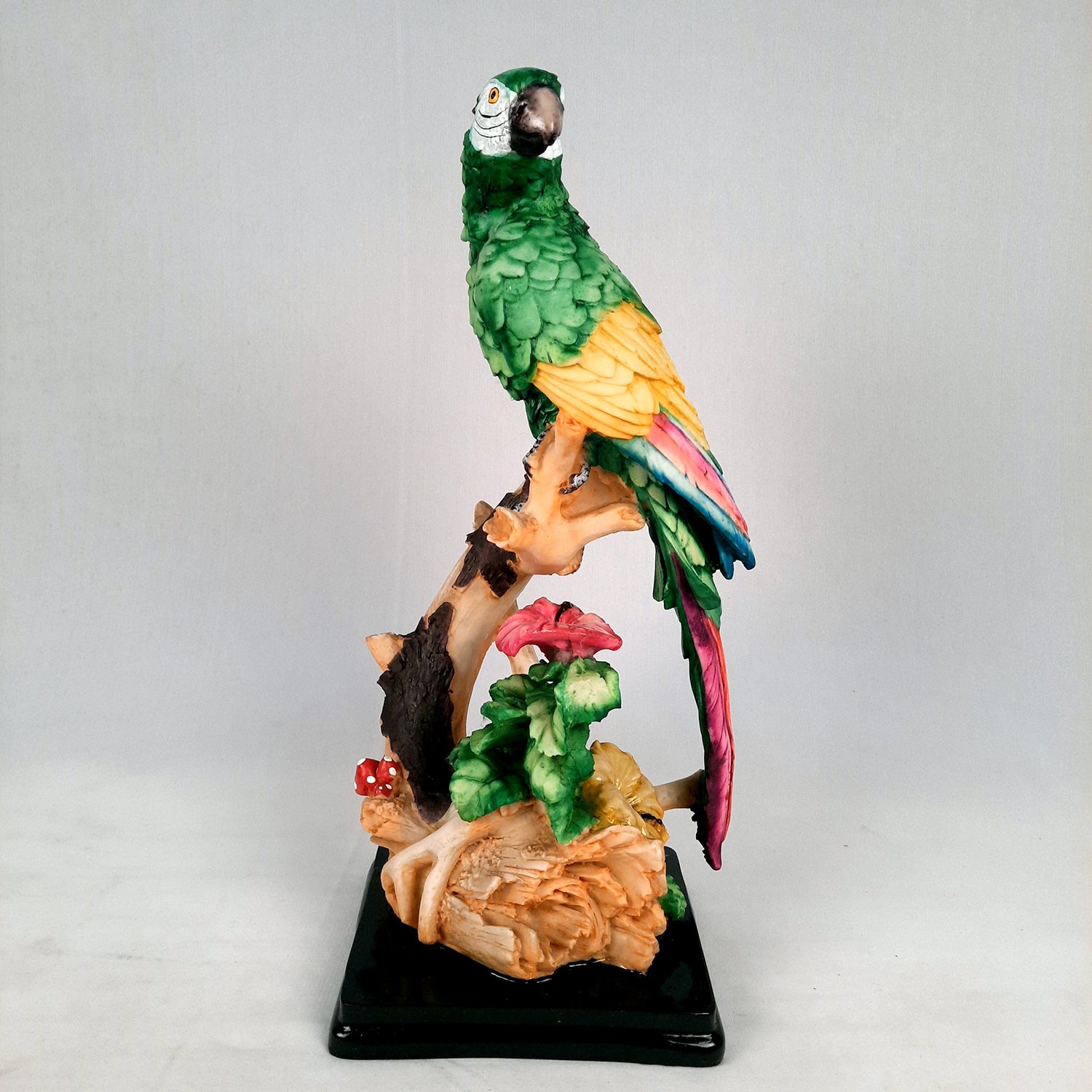 Parrot Showpiece | Animal Figurine - For Table Decor & Gifts - 16 Inch- Apkamart # Color_Green