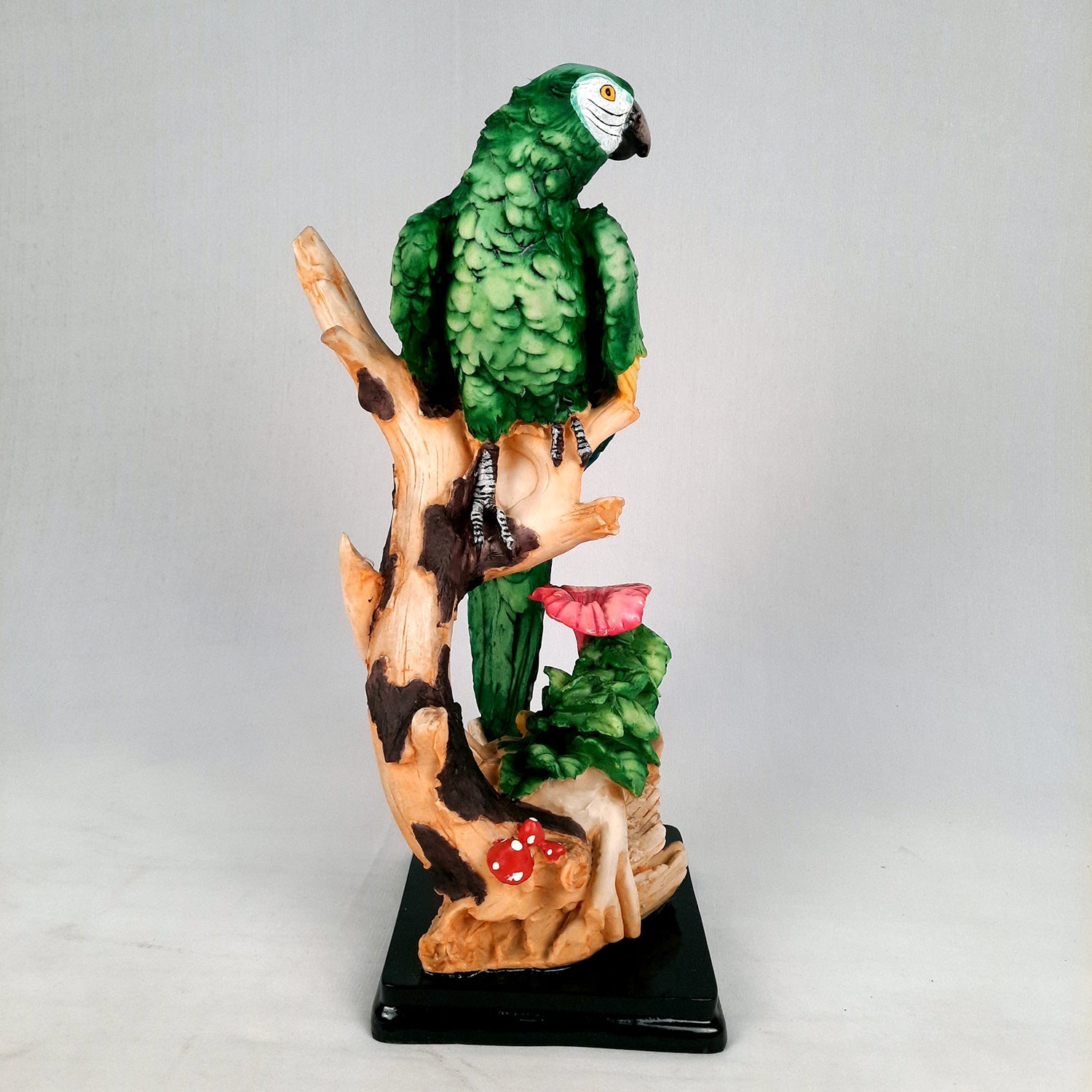 Parrot Showpiece | Animal Figurine - For Table Decor & Gifts - 16 Inch- Apkamart # Color_Green