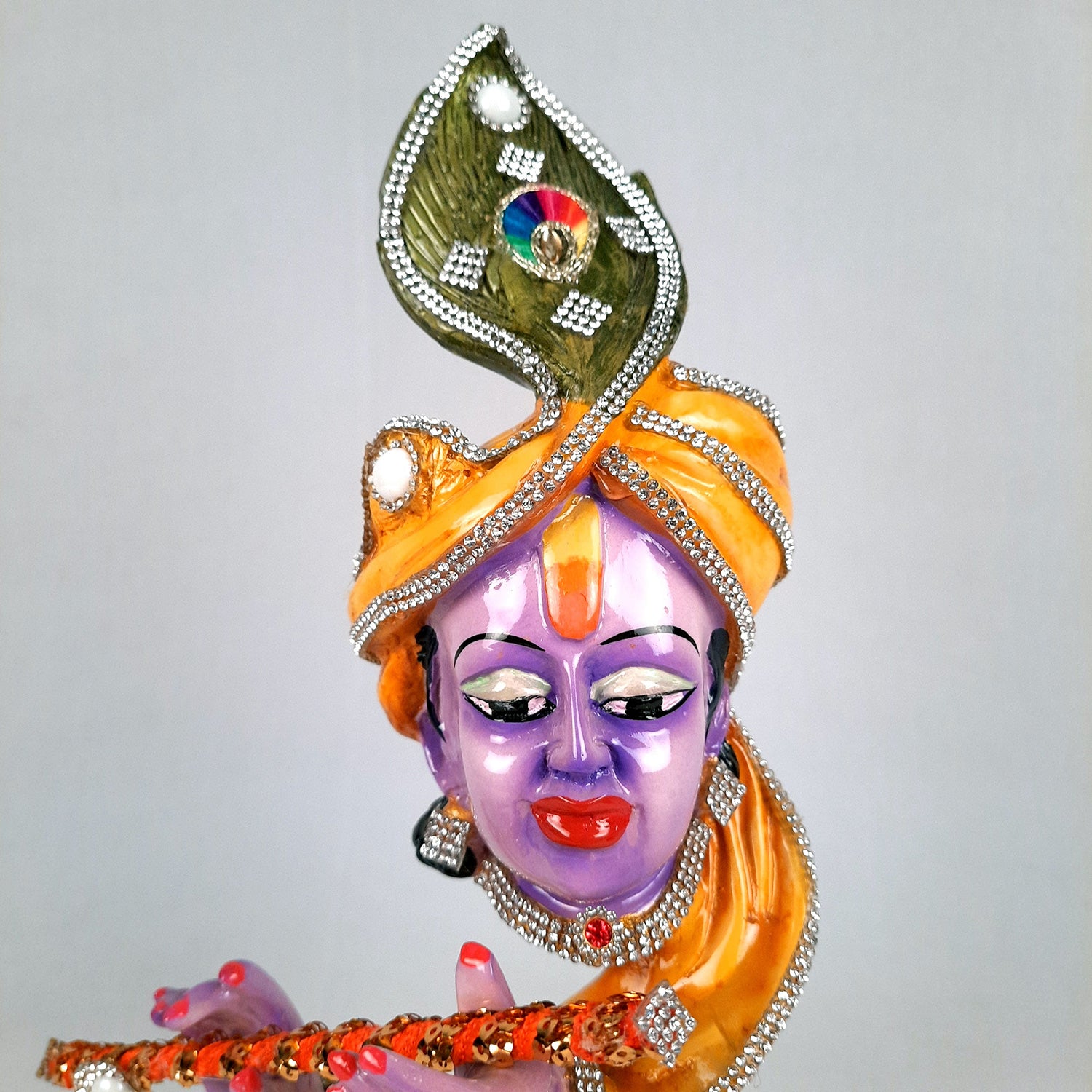 Krishna Statue | Shri Krishna Idol | Lord Krishna Murti - for Home, Living Room, Office, Puja , Entrance Decoration & Gifts - 13 Inch - Apkamart #Style_Design 2