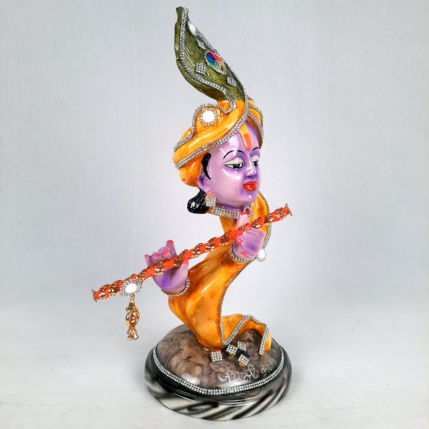 Krishna Statue | Shri Krishna Idol | Lord Krishna Murti - for Home, Living Room, Office, Puja , Entrance Decoration & Gifts - 13 Inch - Apkamart #Style_Design 2