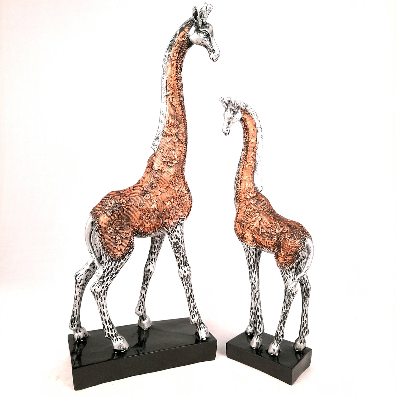 Giraffe Set Showpiece - For Home Decor & Gifts - 15 Inch (Set of 2)- Apkamart