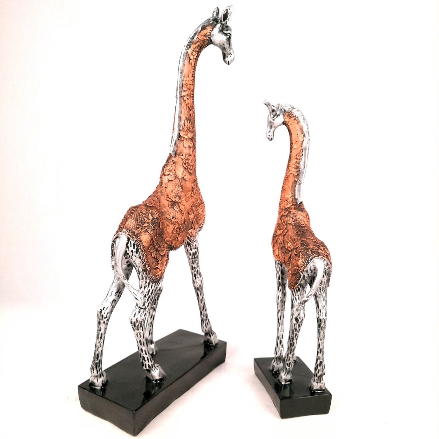 Giraffe Set Showpiece - For Home Decor & Gifts - 15 Inch (Set of 2)- Apkamart