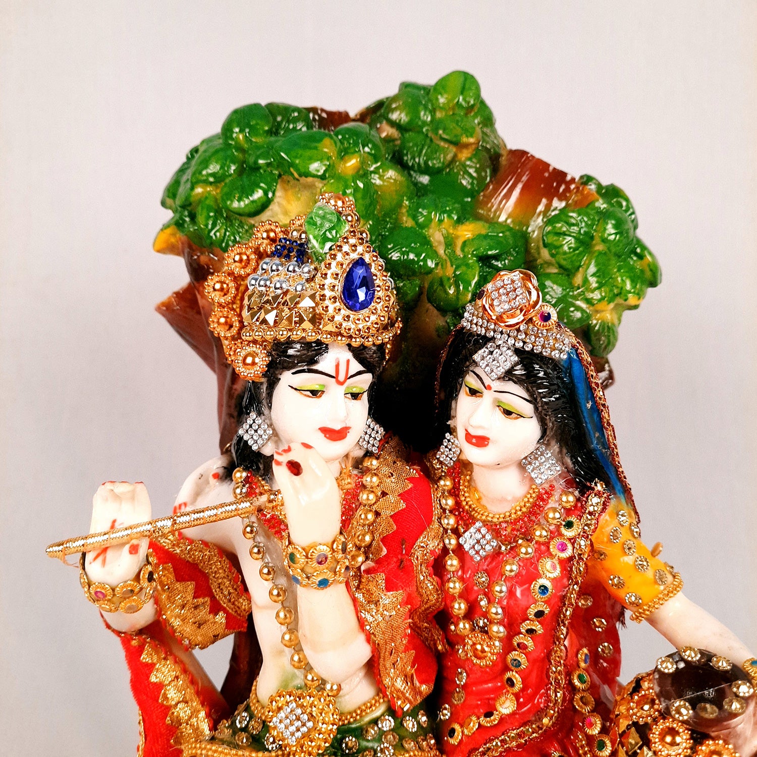 Beautiful Radha Krishna Murti for Home & Pooja - 13 Inches- Apkamart
