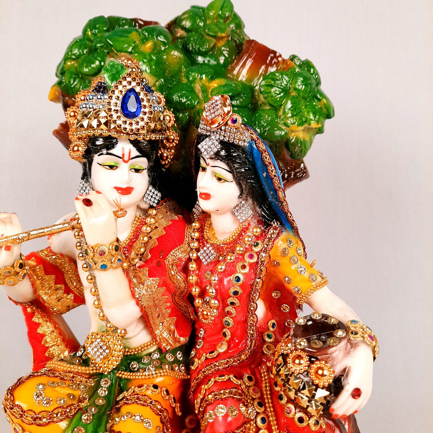 Beautiful Radha Krishna Murti for Home & Pooja - 13 Inches- Apkamart