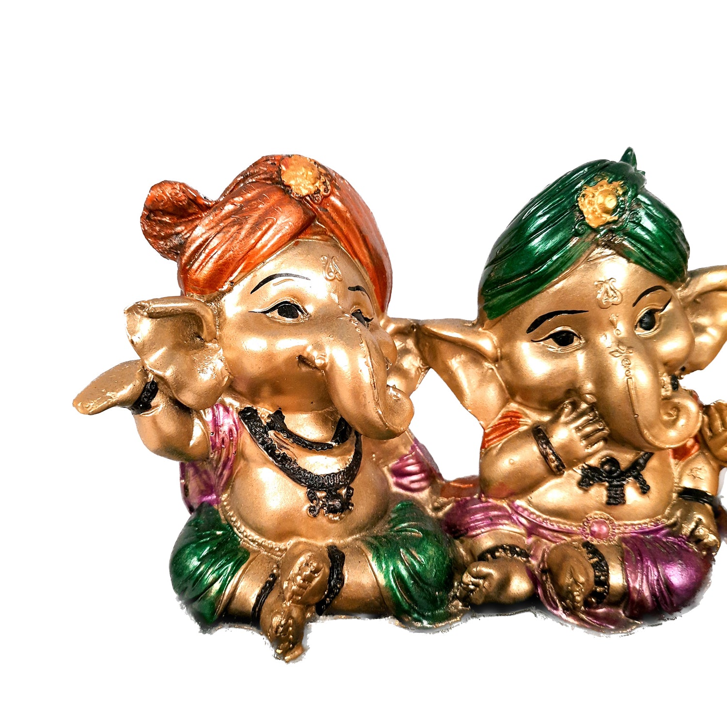 Ganpati Murti | Ganesha Candle Holder - For Home Decor & Gifts - 5 Inch- Apkamart #Color_Golden