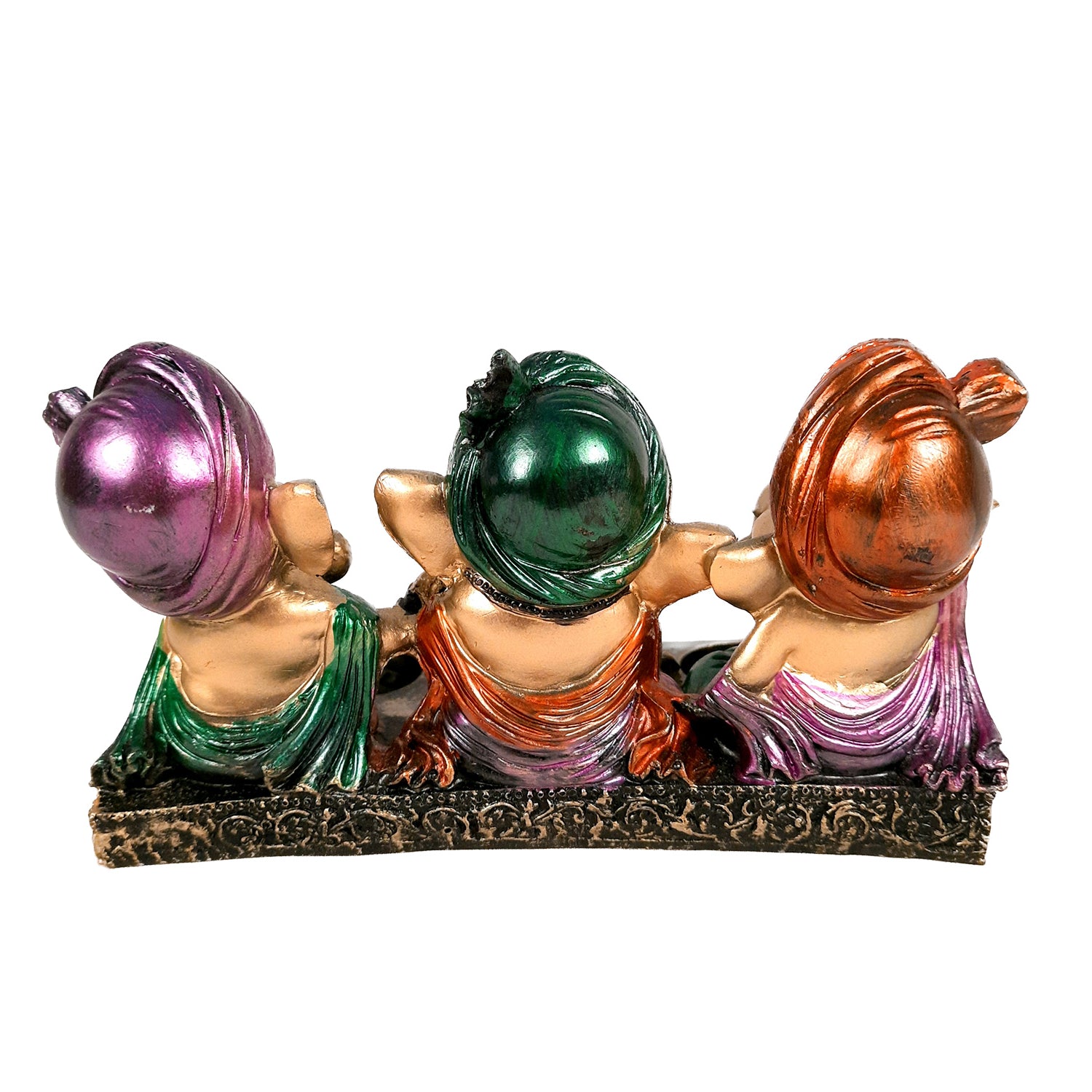 Ganpati Murti | Ganesha Candle Holder - For Home Decor & Gifts - 5 Inch- Apkamart #Color_Golden