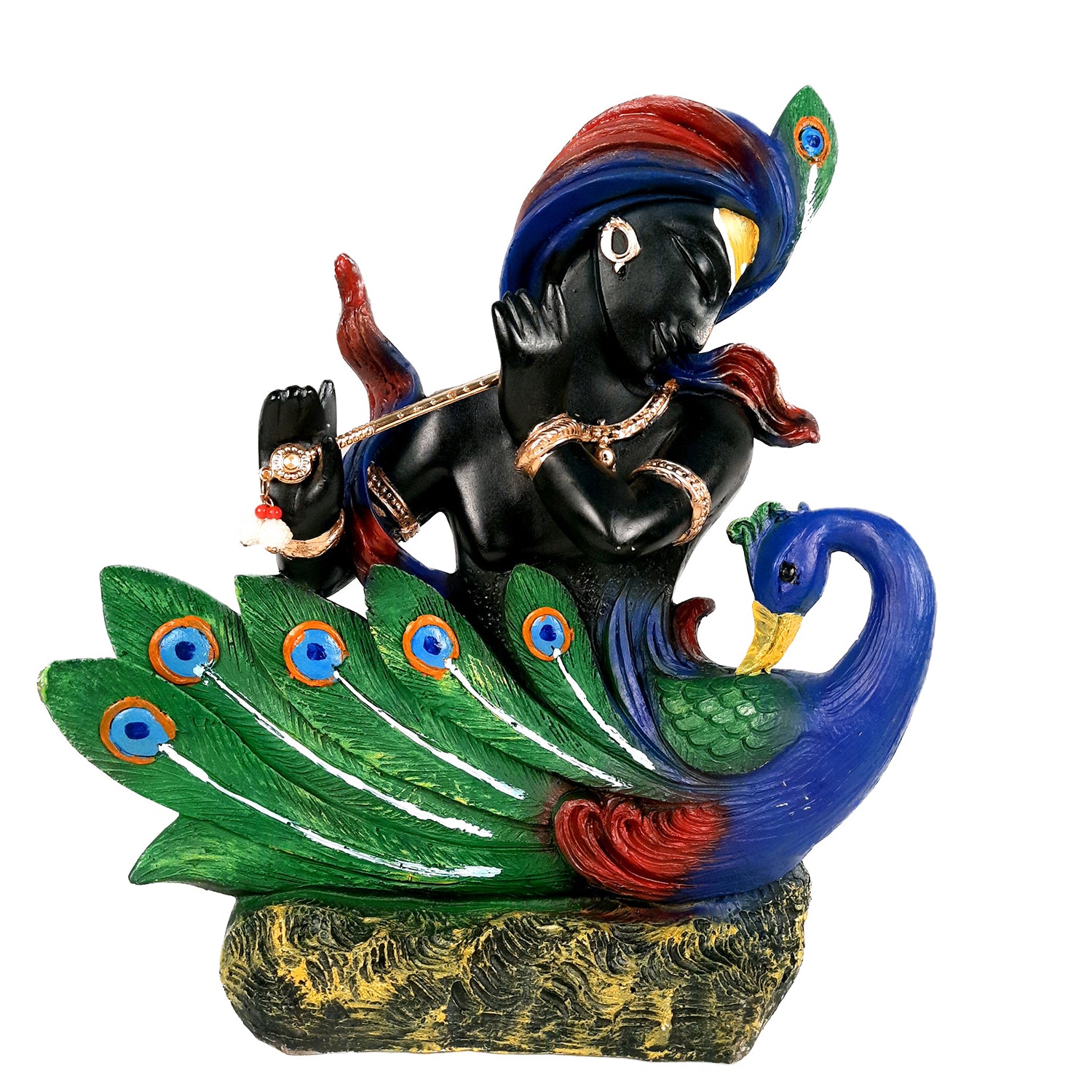 Radha Krishna Statue | Lord Krishna with Radha Idol for Home, Puja, Living Room & Office Decor | Decorative Hindu God Figurine for Spiritual & Religious Gift - 14 Inch - Apkamart #Style_Design 2