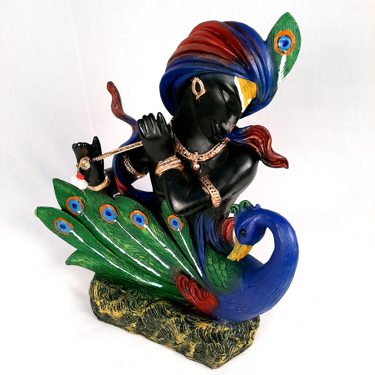 Radha Krishna Statue | Lord Krishna with Radha Idol for Home, Puja, Living Room & Office Decor | Decorative Hindu God Figurine for Spiritual & Religious Gift - 14 Inch - Apkamart #Style_Design 2